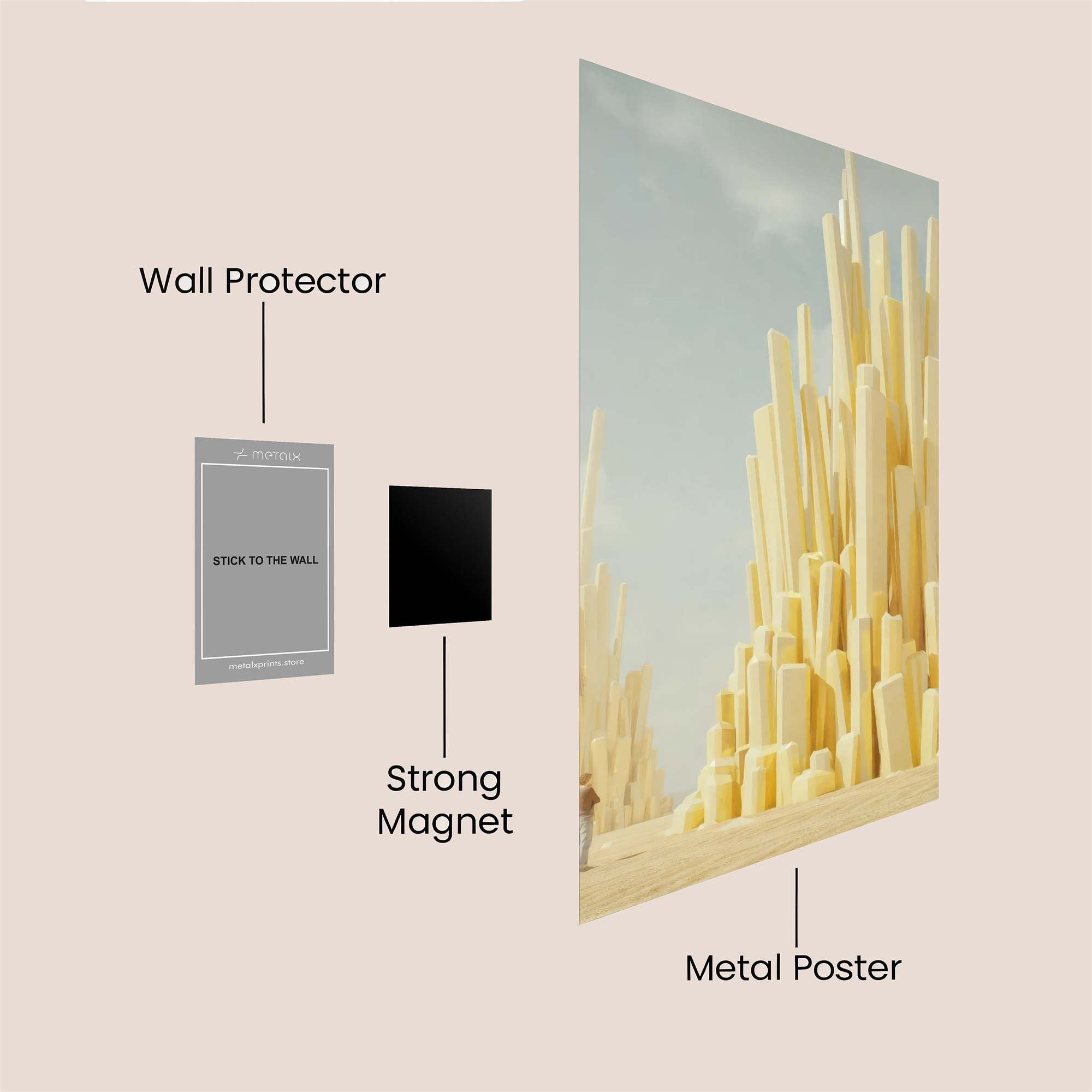 Cheese Towerscape Safe Wall Magnetic / M