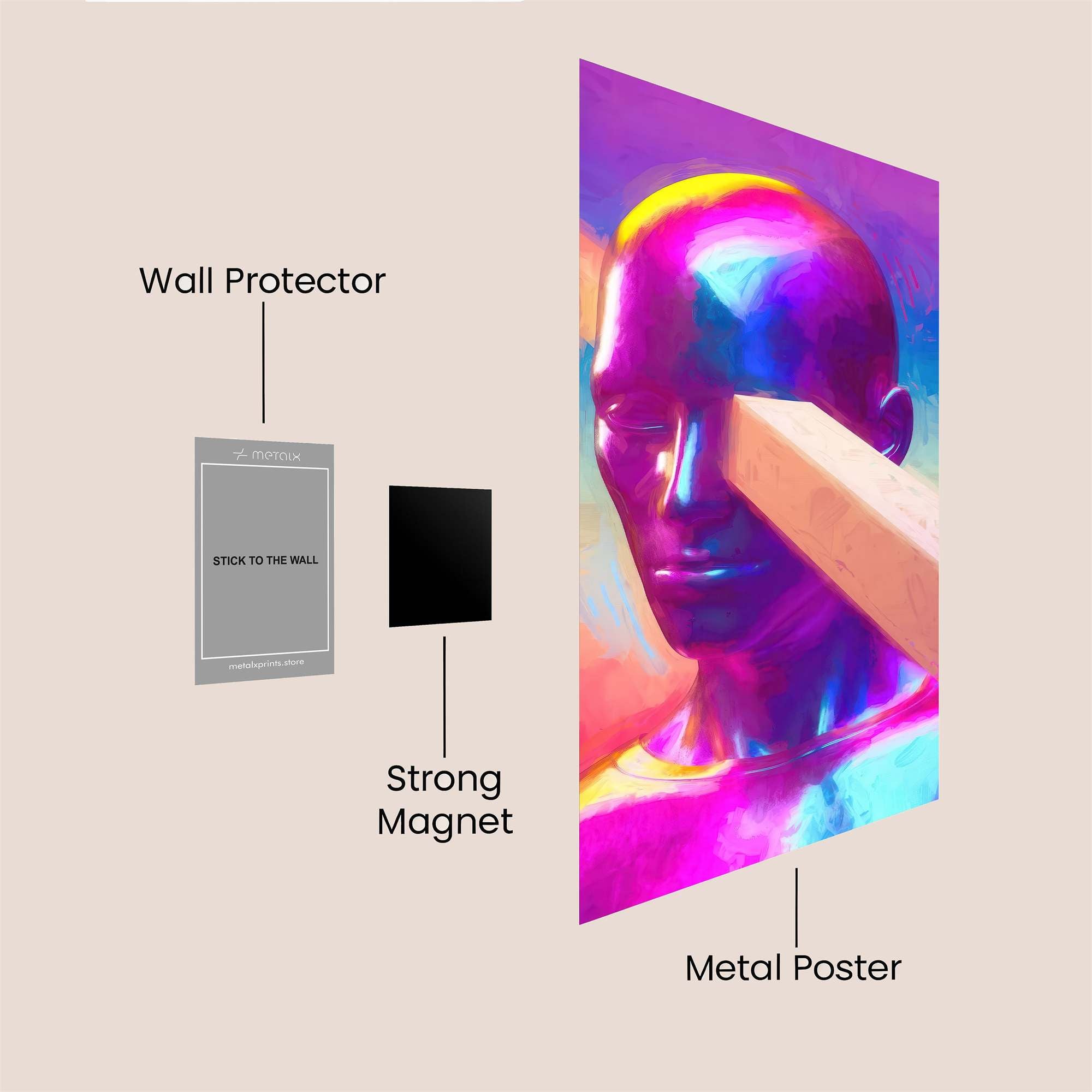 Neon Perception Safe Wall Magnetic / M