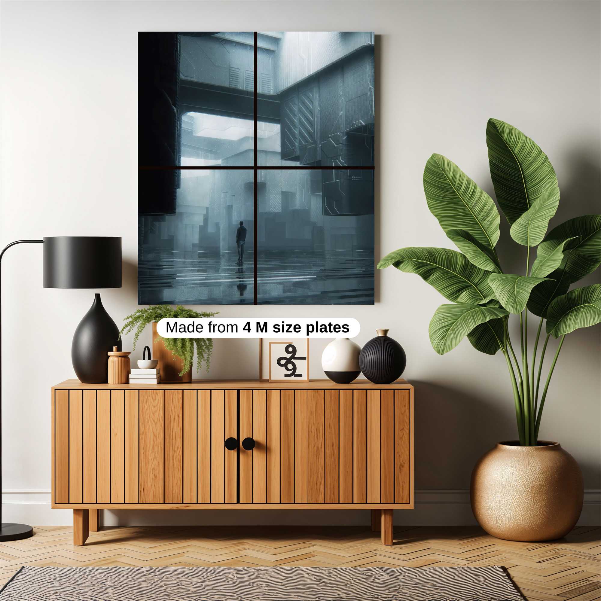 Futuristic Solitude Safe Wall Magnetic / M