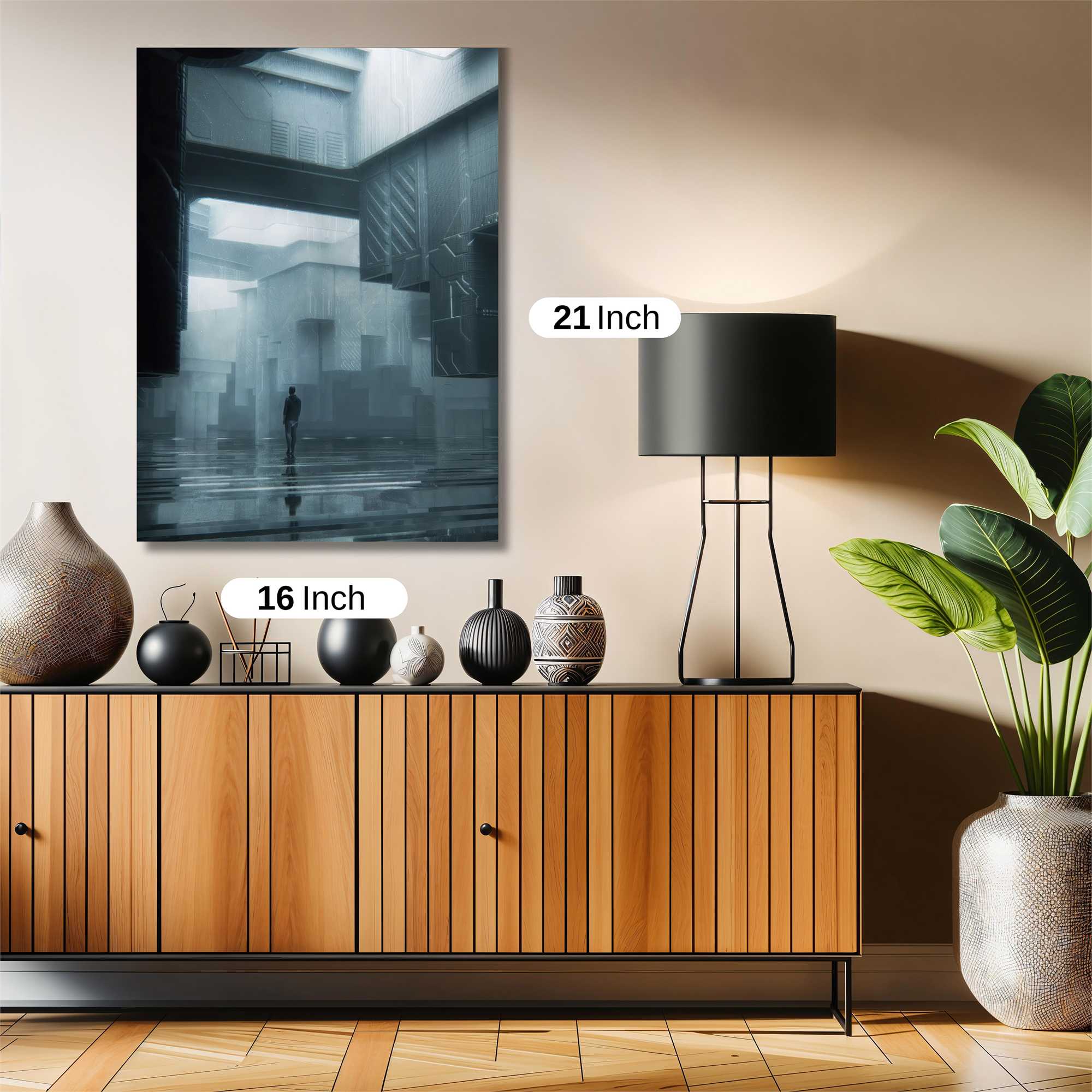 Futuristic Solitude Safe Wall Magnetic / M