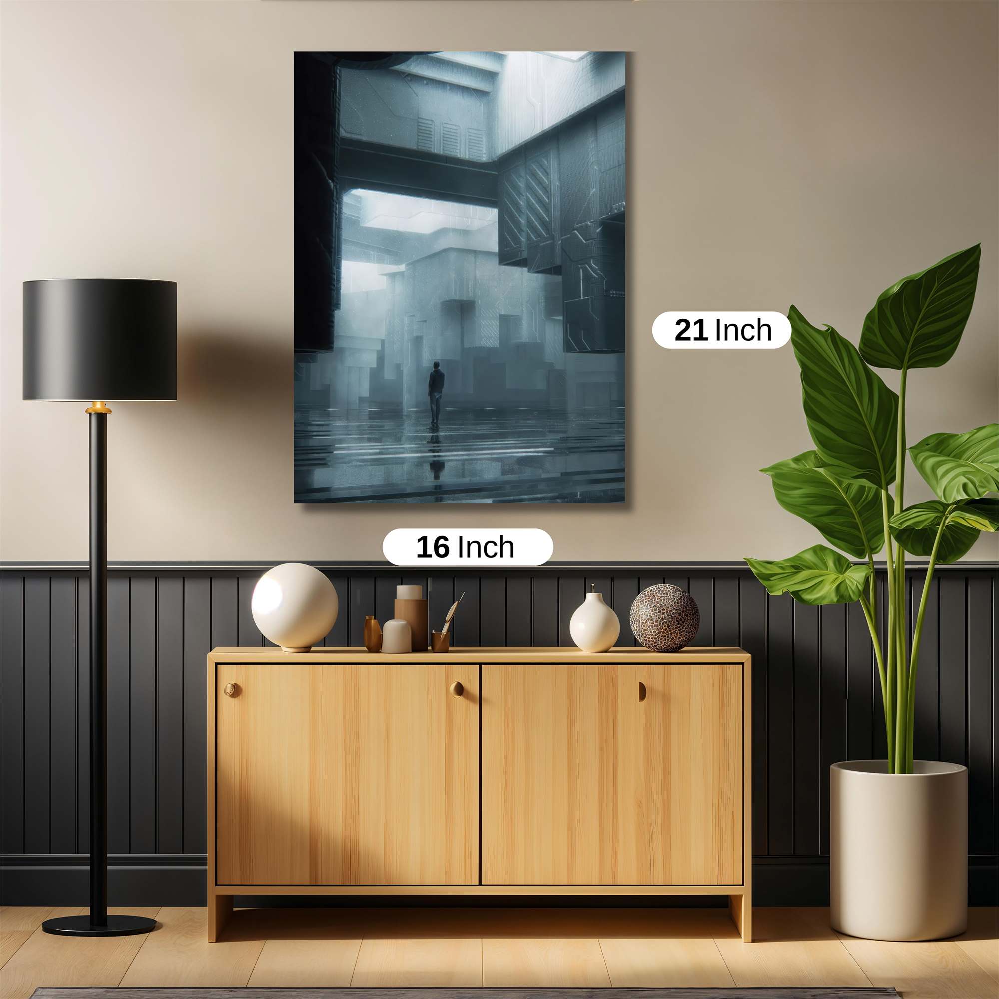 Futuristic Solitude Safe Wall Magnetic / M