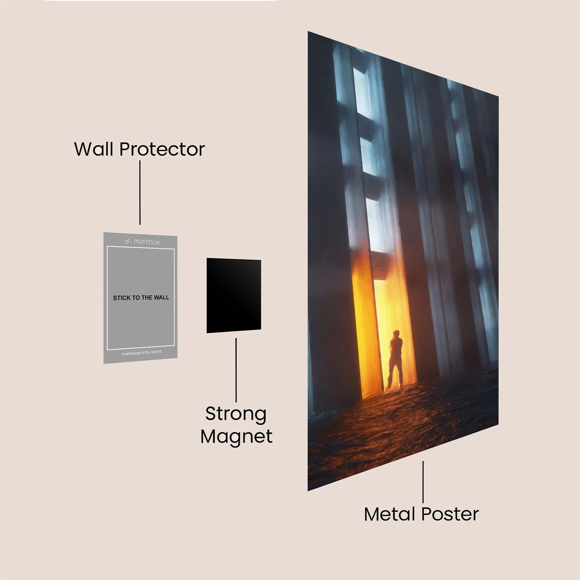 Threshold Luminescence Safe Wall Magnetic / M