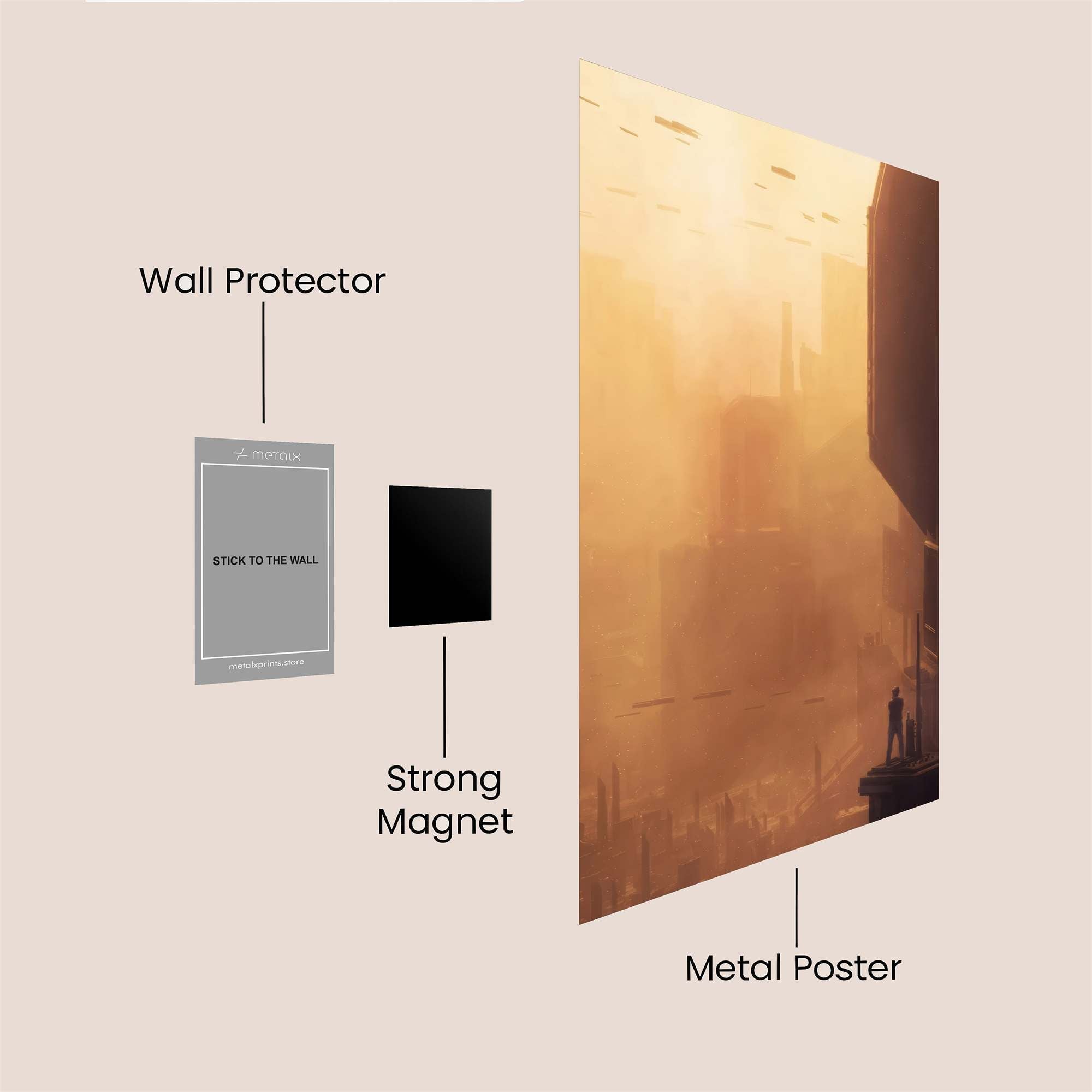 Futuristic Reverie Safe Wall Magnetic / M