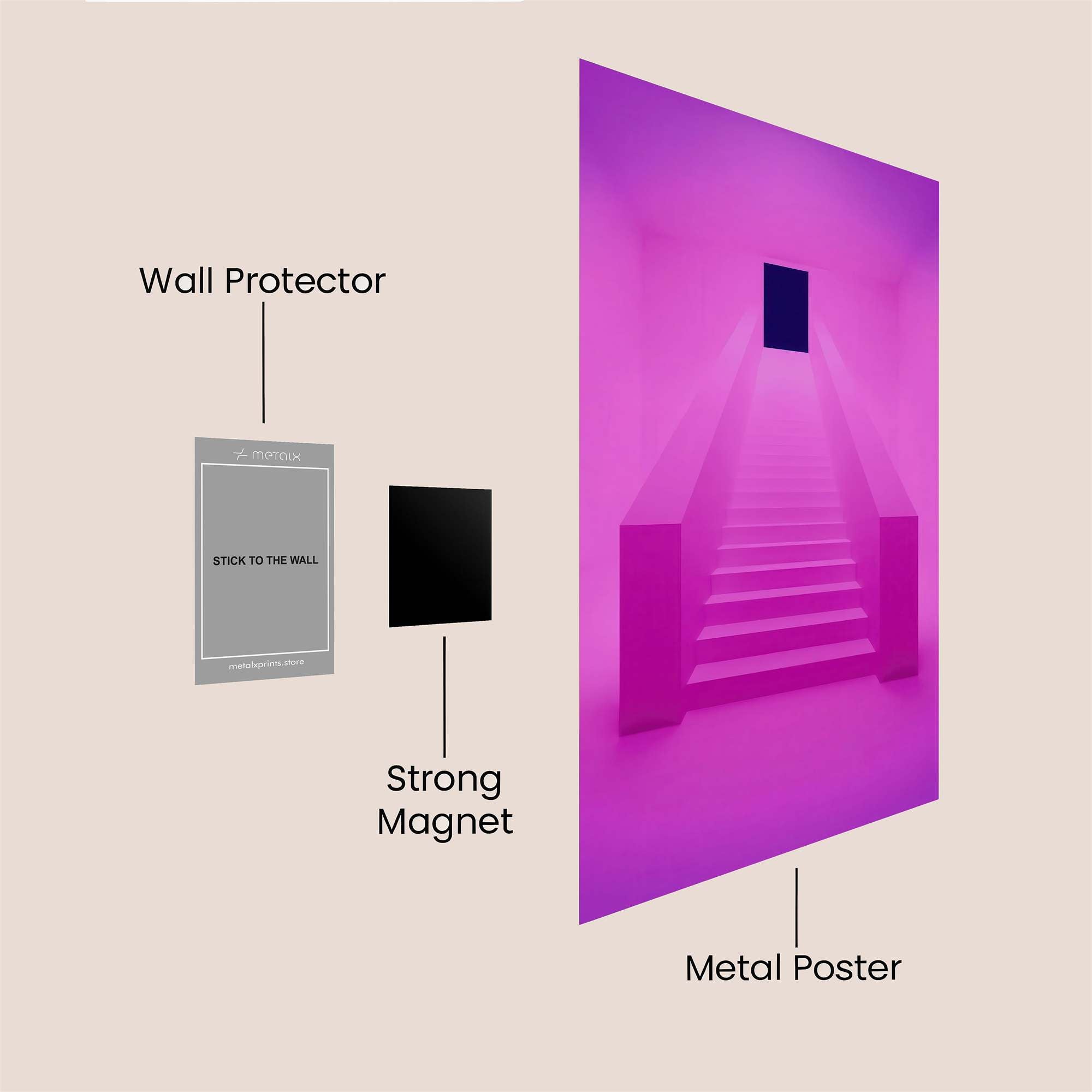 Neon Ascension Safe Wall Magnetic / M