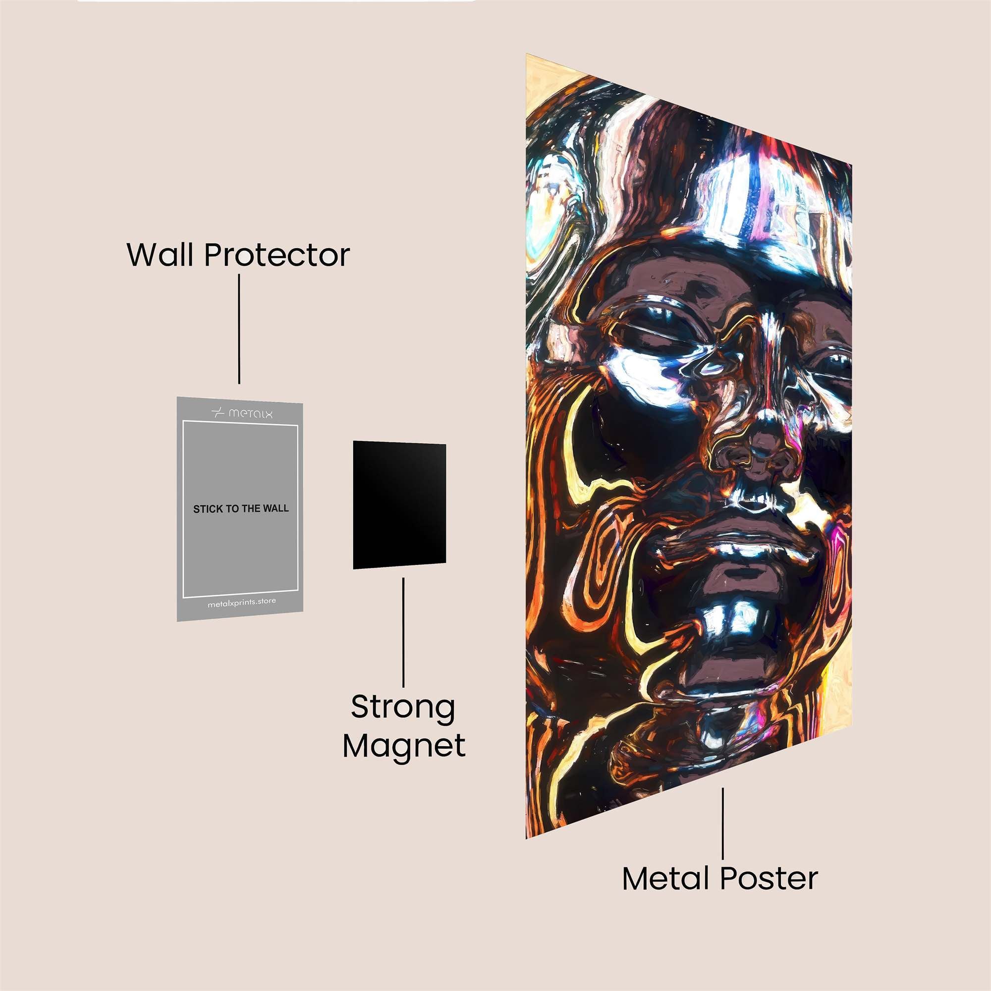 Reflective Euphoria Safe Wall Magnetic / M