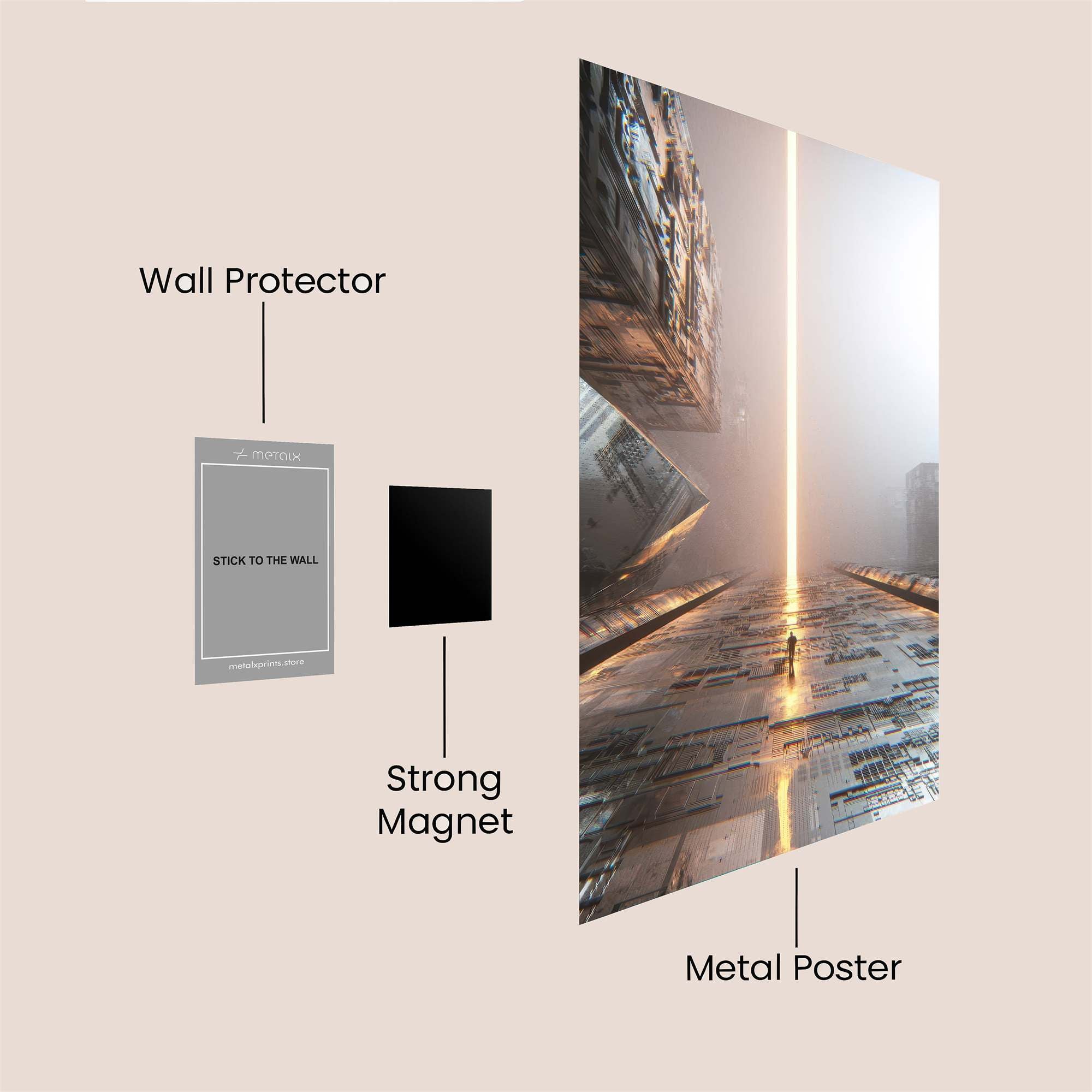 Futuristic Ascent Safe Wall Magnetic / M