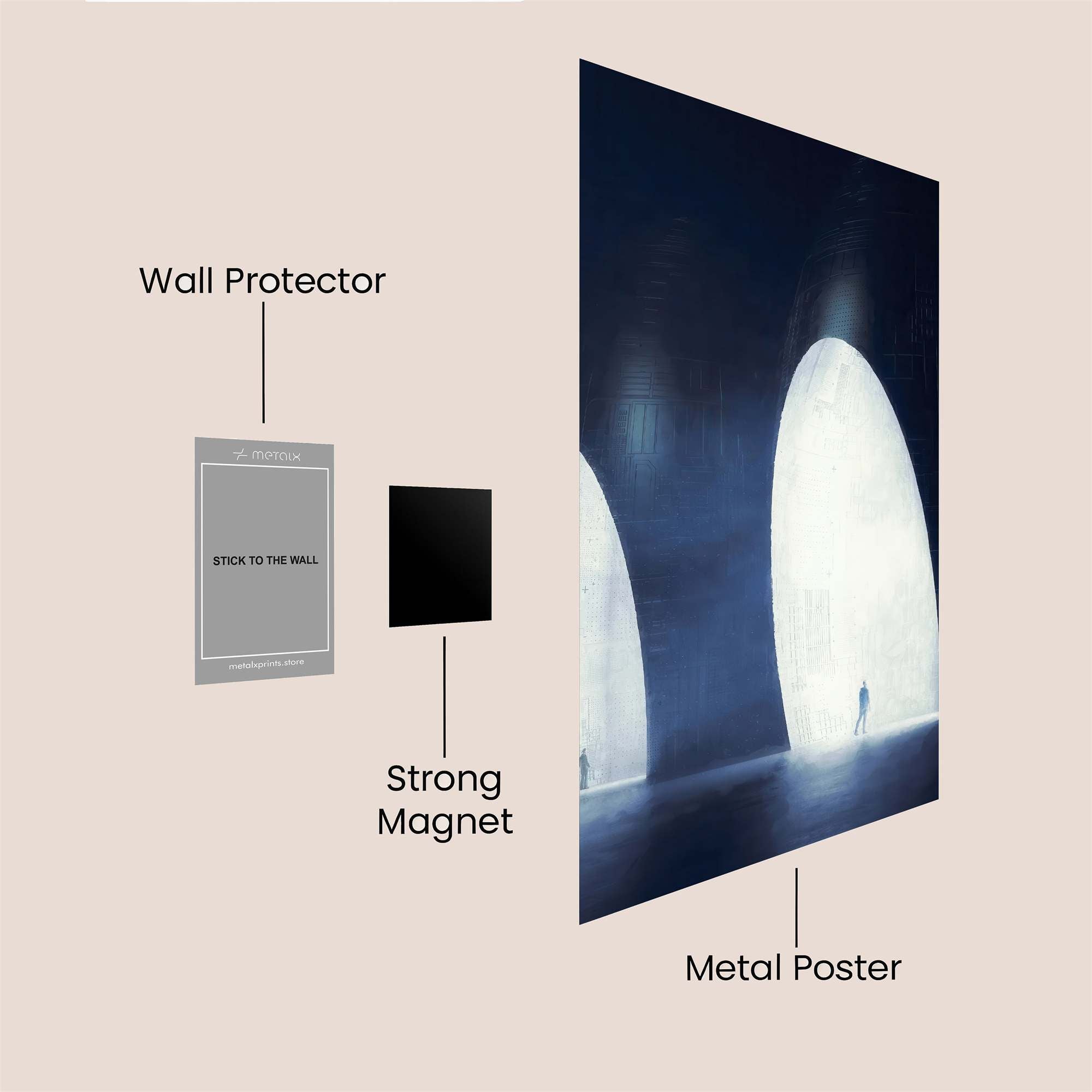 Portal Luminance Safe Wall Magnetic / M