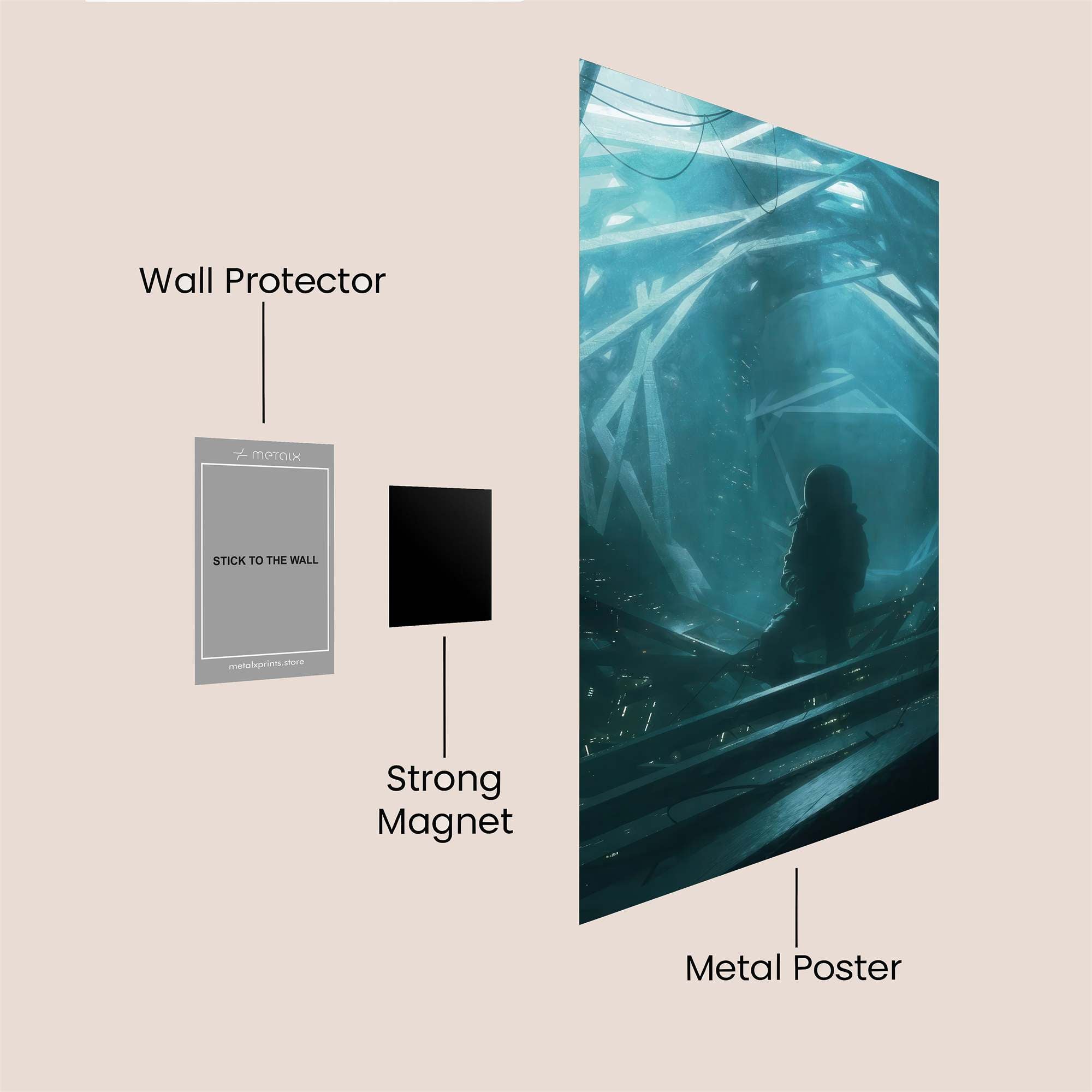 Astronaut Reverie Safe Wall Magnetic / M