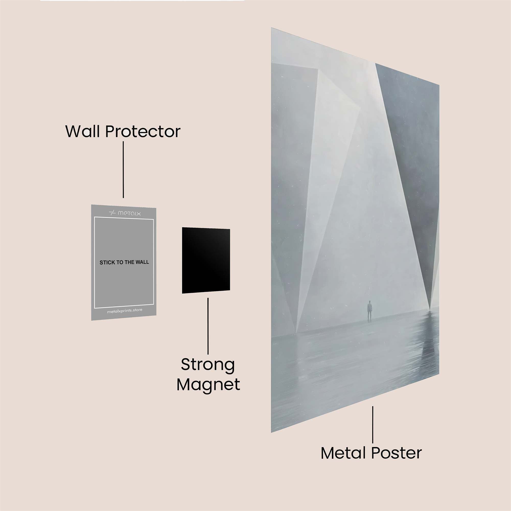 Silent Geometry Safe Wall Magnetic / M