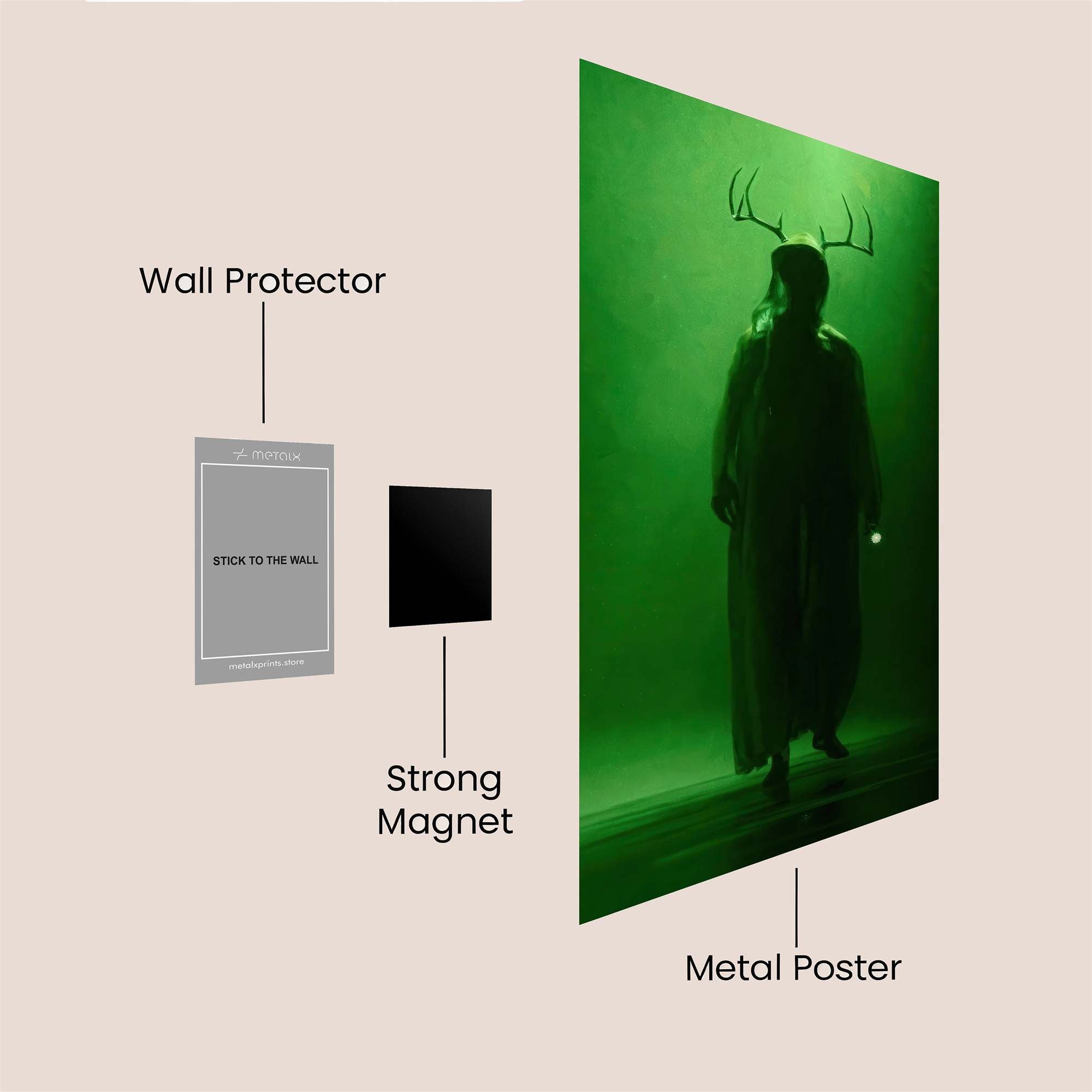 Antlered Mystery Safe Wall Magnetic / M
