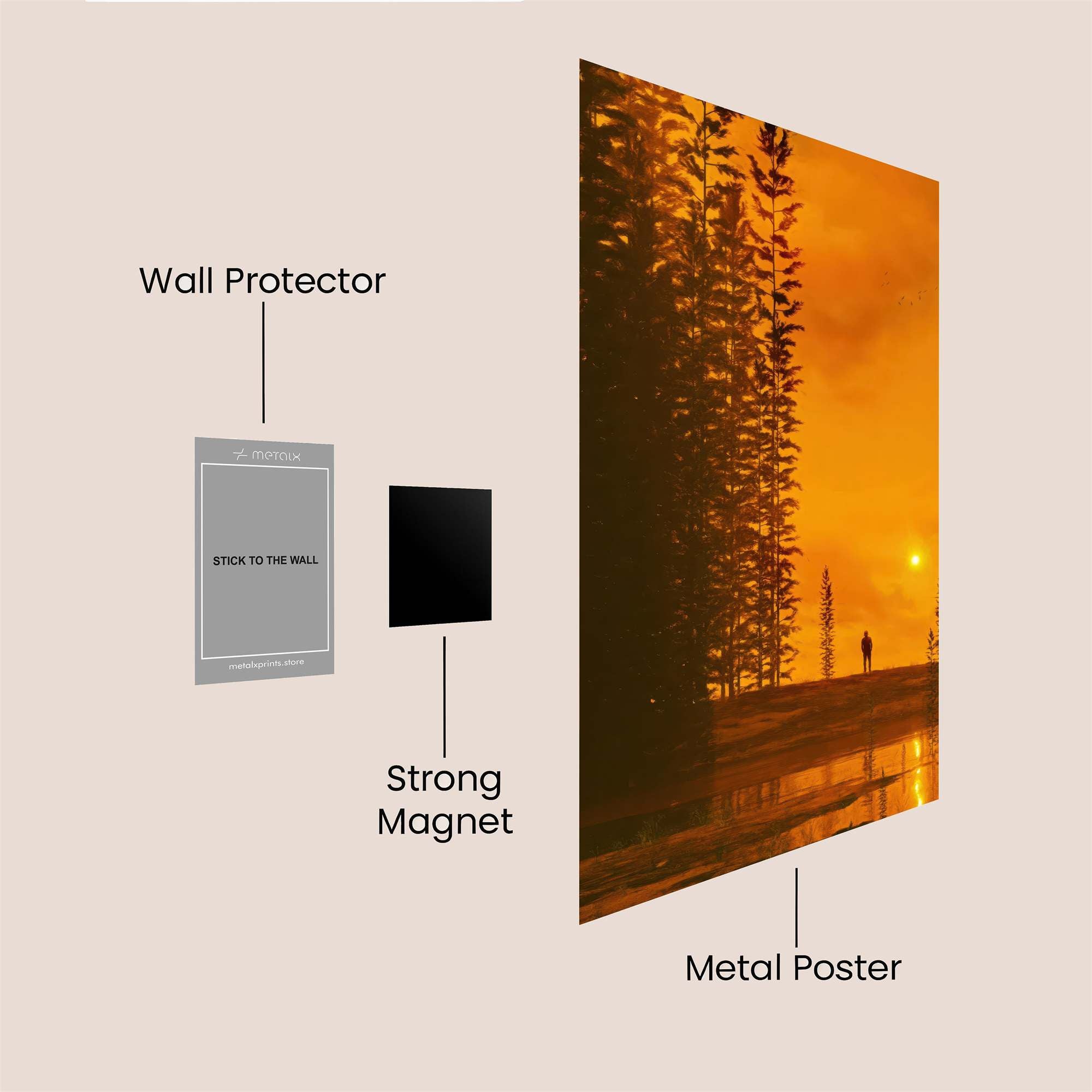 Sunlit Serenity Safe Wall Magnetic / M