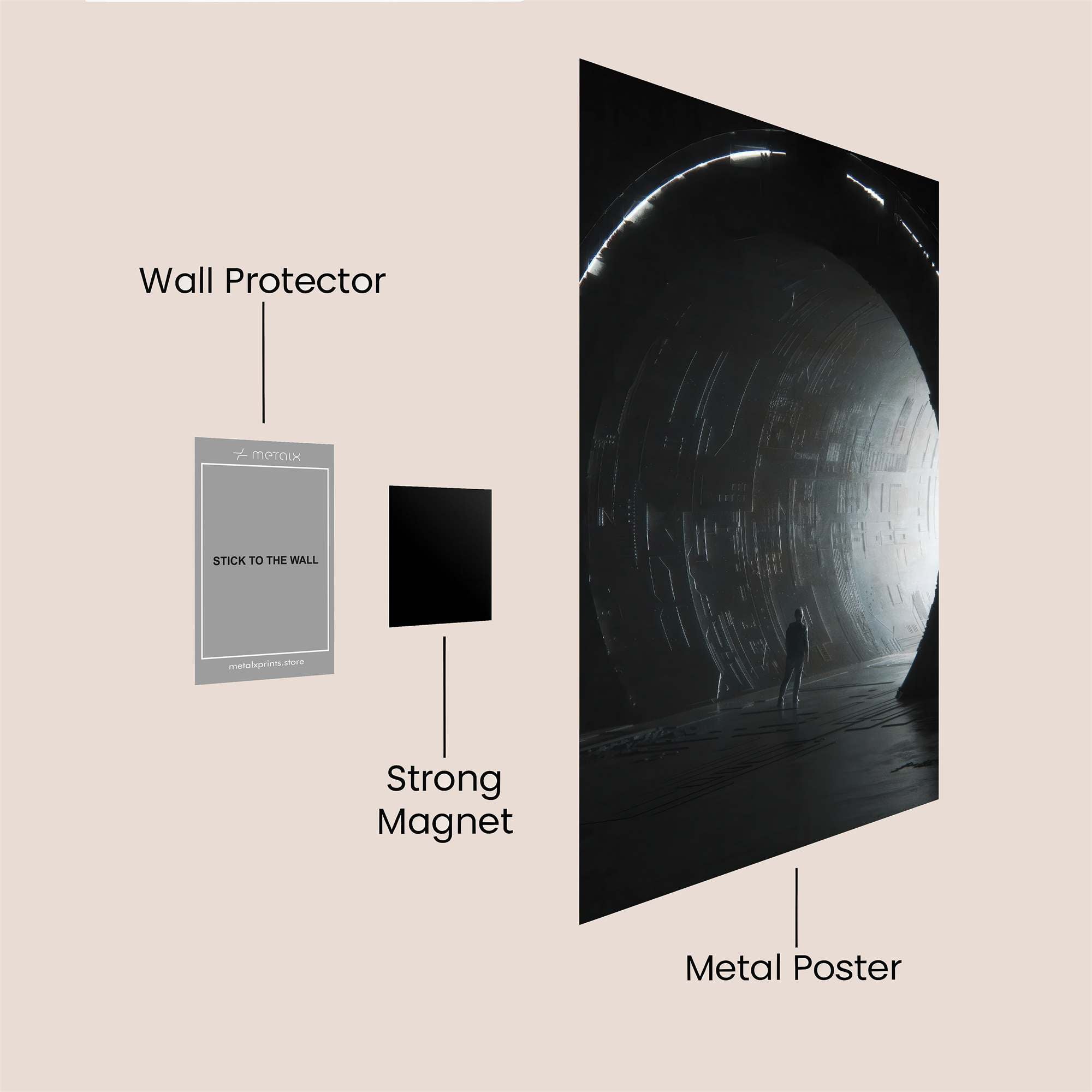 Portal Mystery Safe Wall Magnetic / M