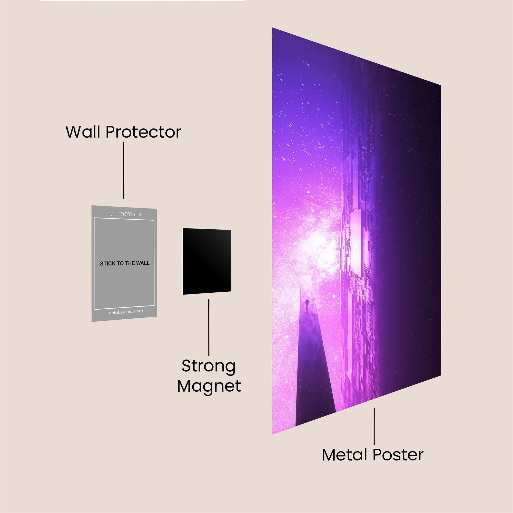 Violet Ascension Safe Wall Magnetic / M