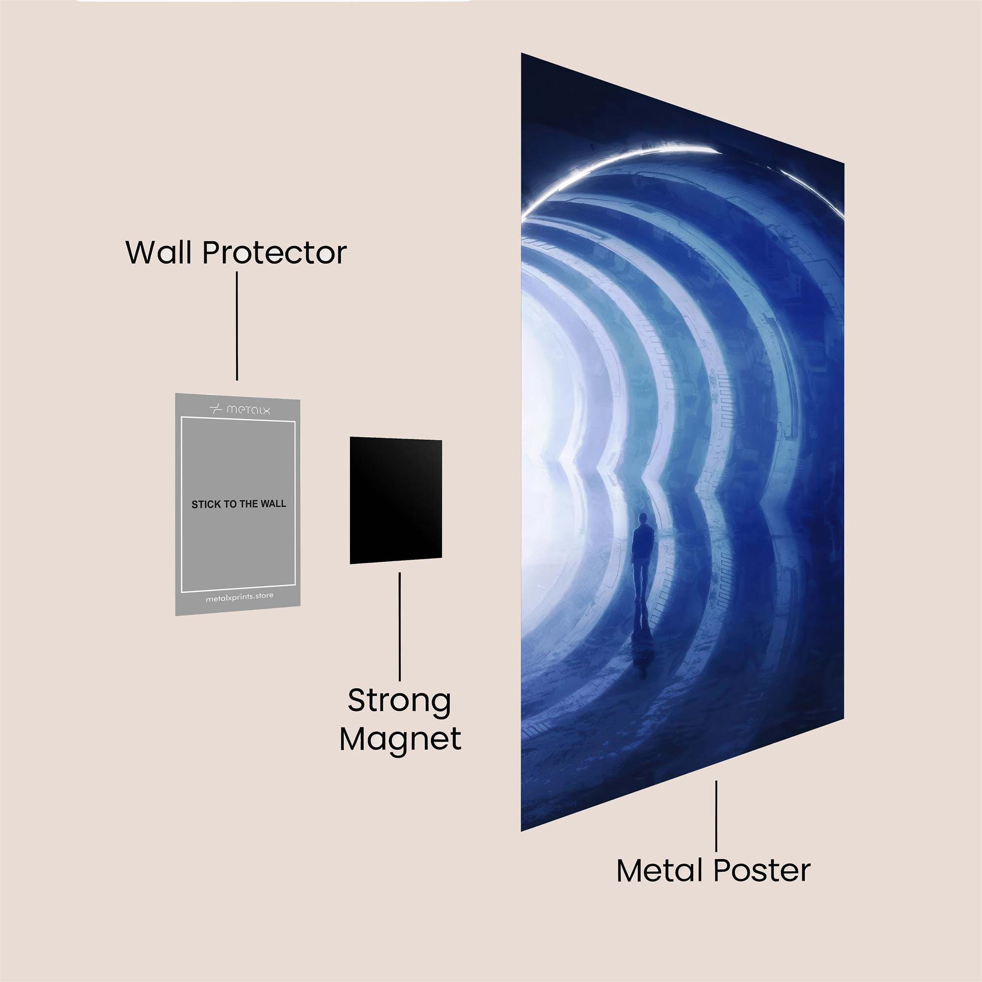 Luminescent Passage Safe Wall Magnetic / M
