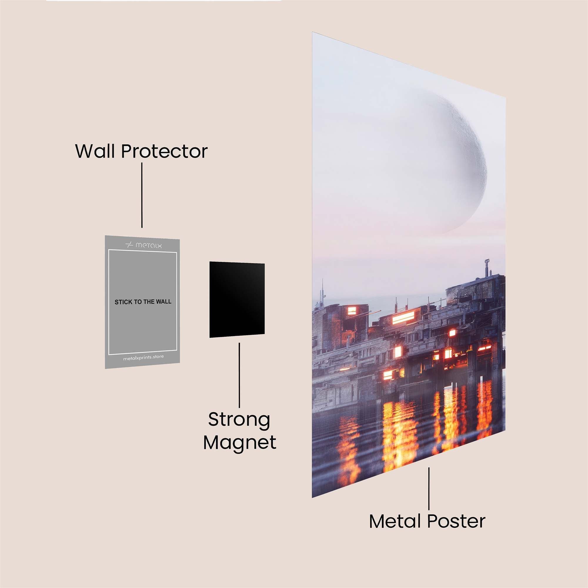 Lunar Harbor Safe Wall Magnetic / M