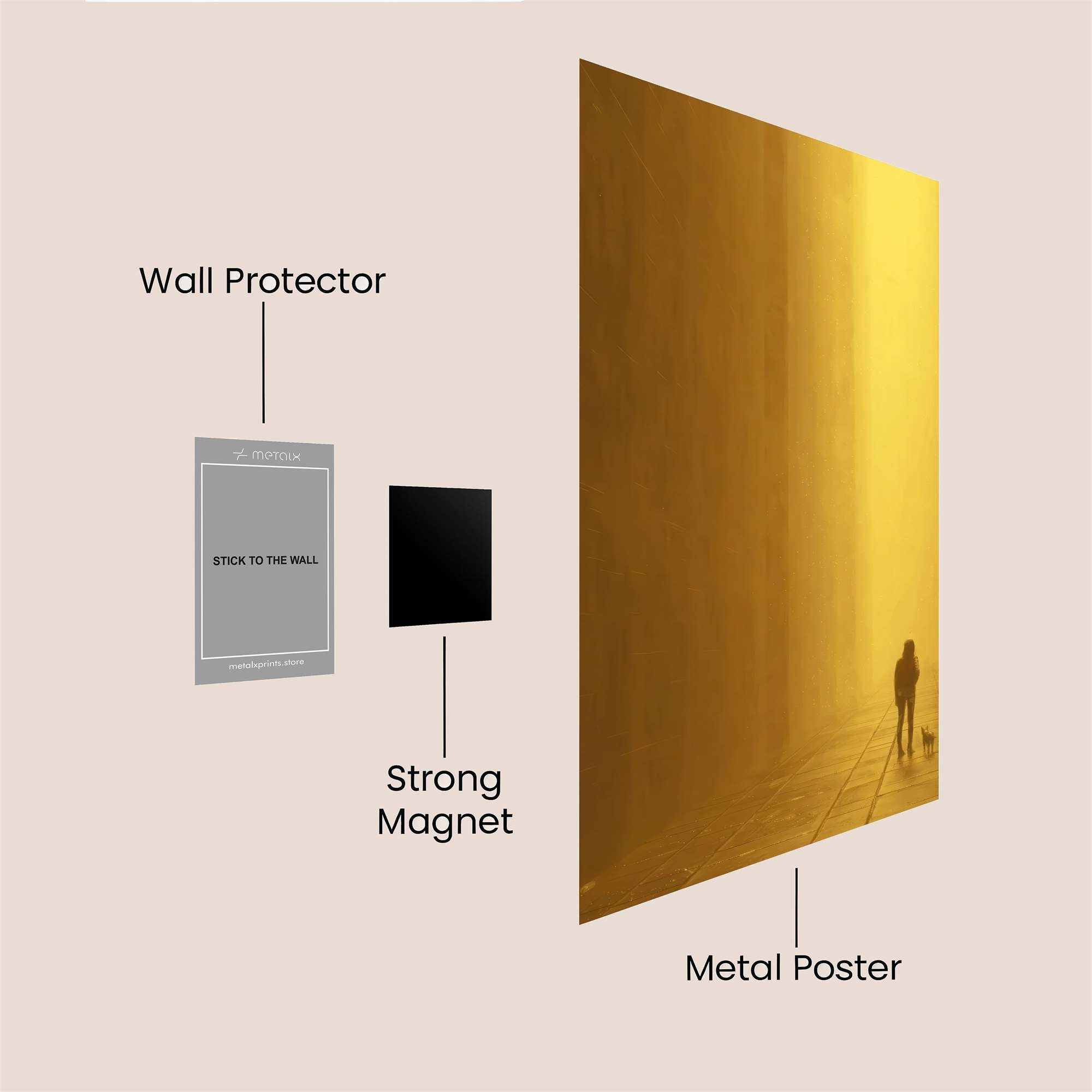 Golden Solitude Safe Wall Magnetic / M