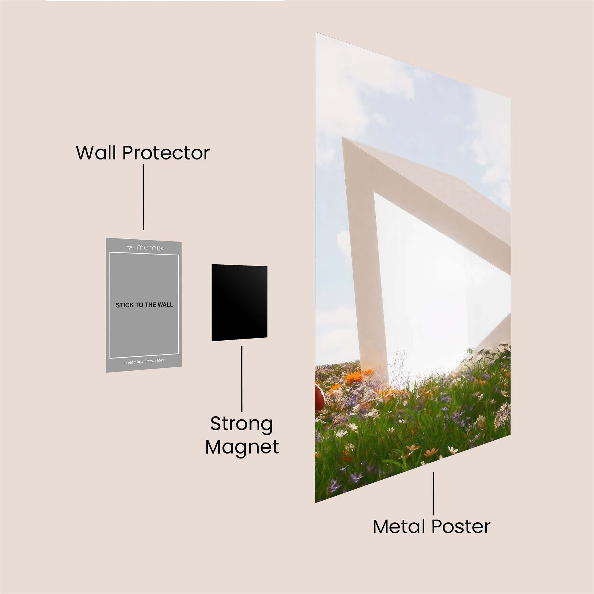 Geometric Bloom Safe Wall Magnetic / M