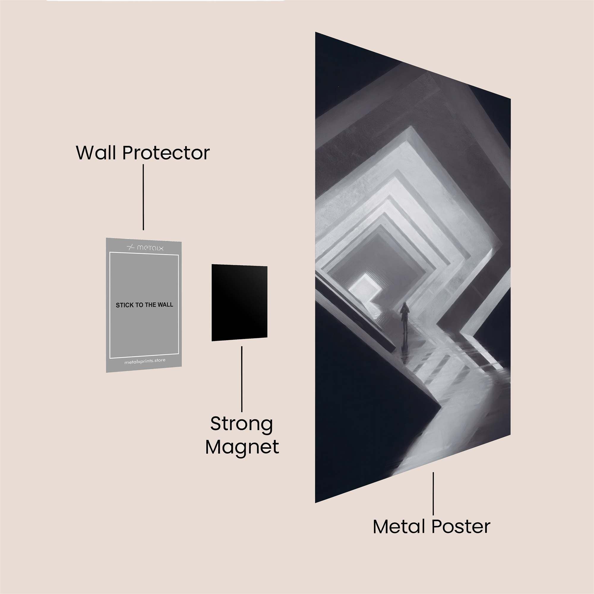 Geometric Enigma Safe Wall Magnetic / M