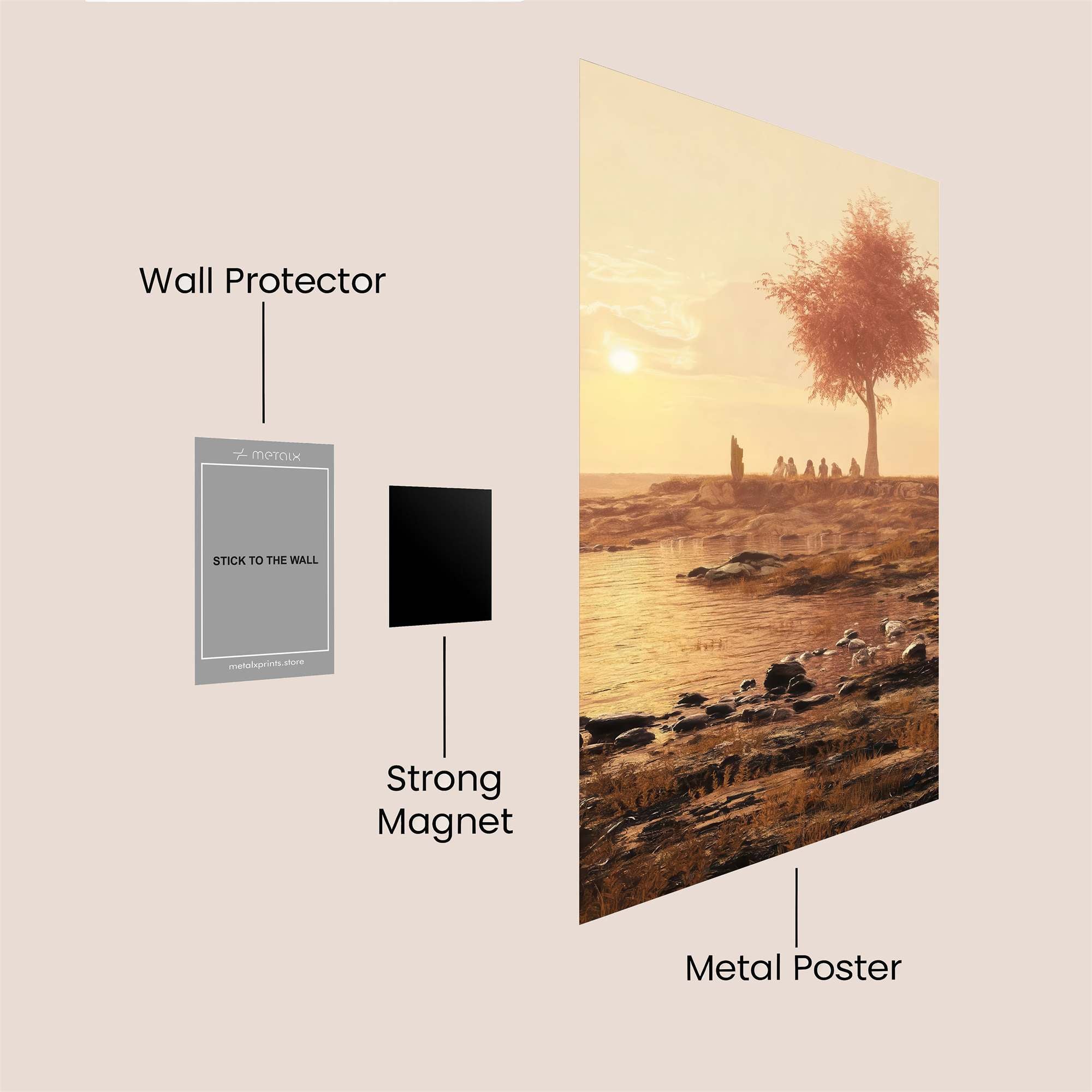 Serene Gathering Safe Wall Magnetic / M