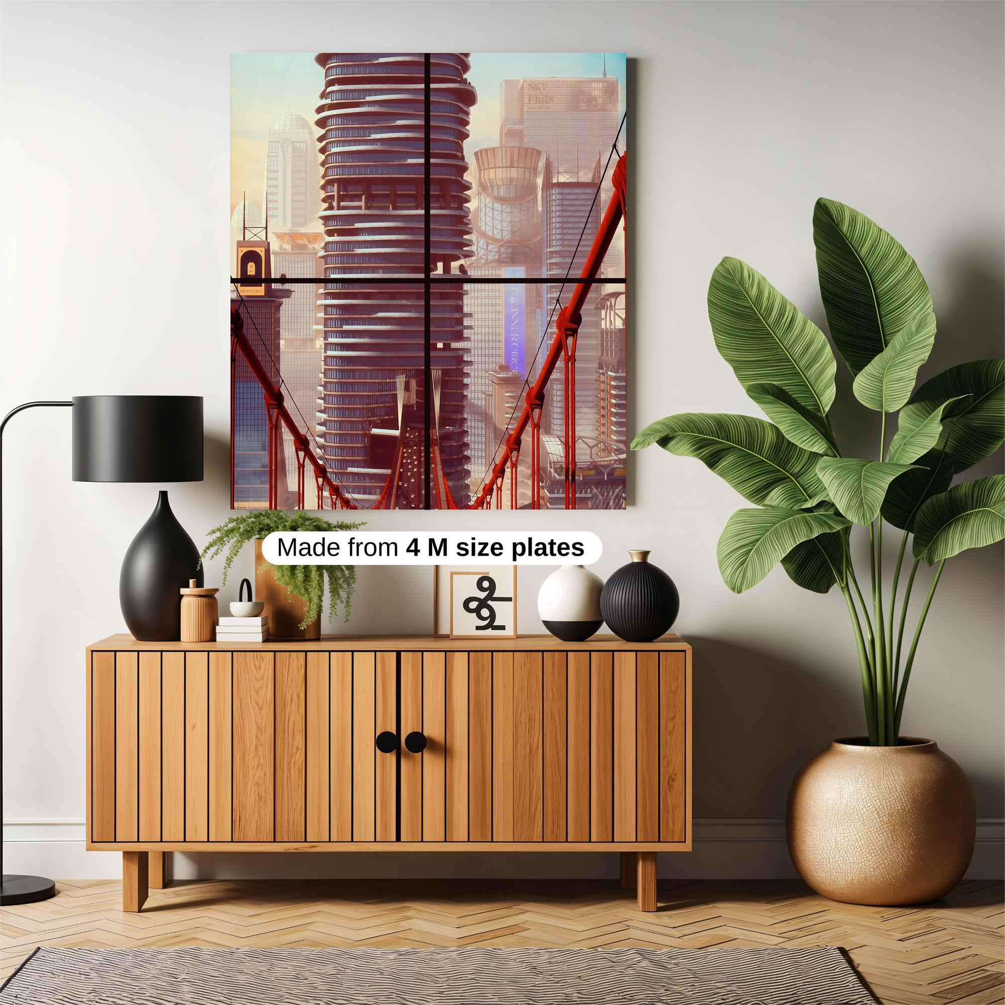 Futuristic Panorama Safe Wall Magnetic / M