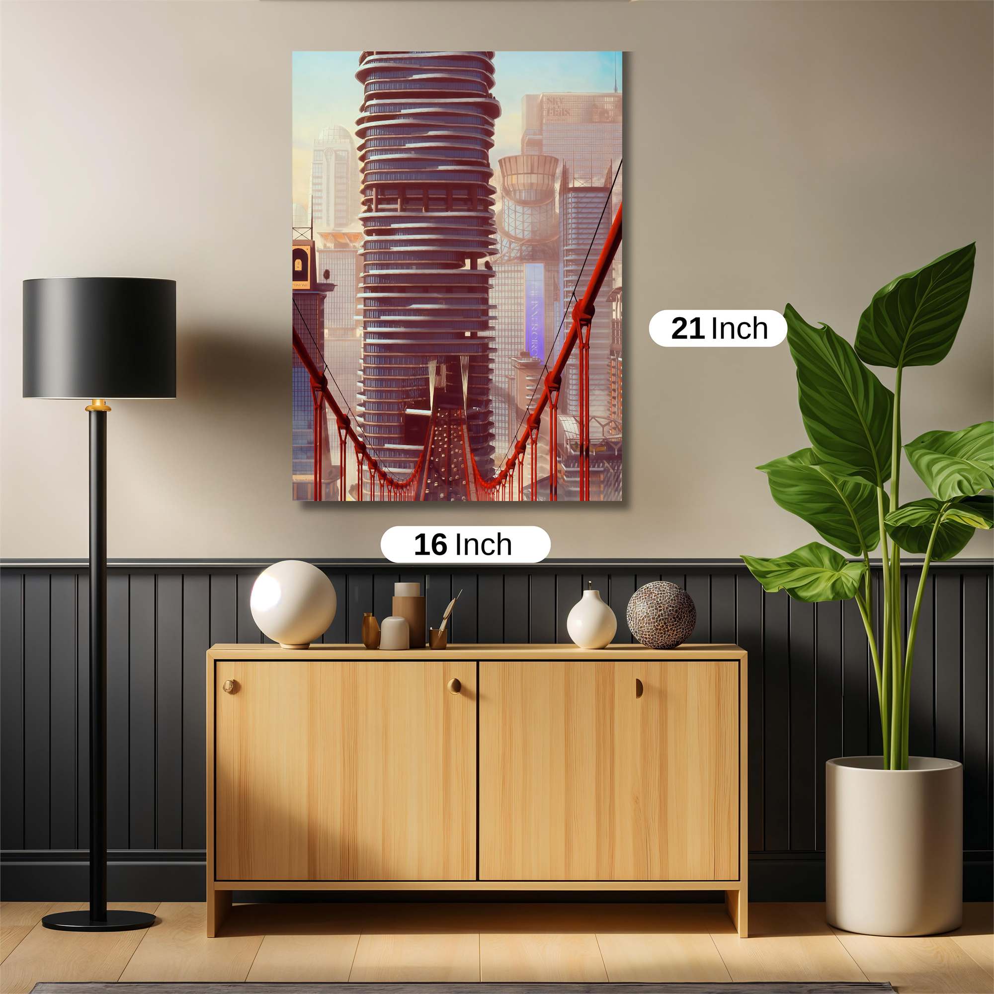 Futuristic Panorama Safe Wall Magnetic / M