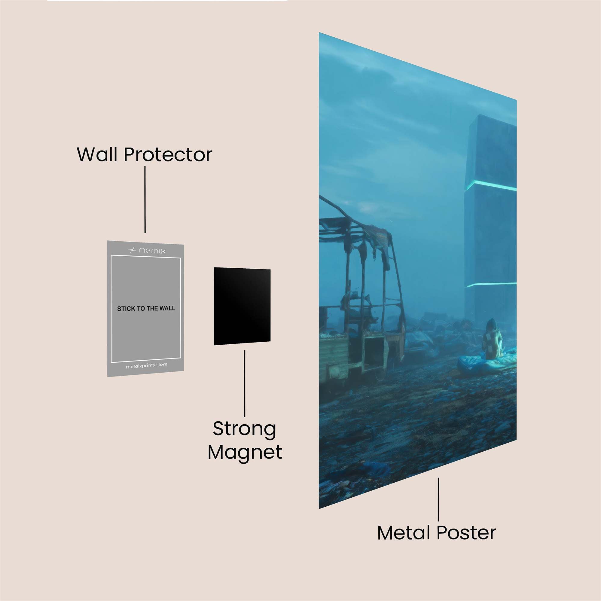 Solitude Echoes Safe Wall Magnetic / M