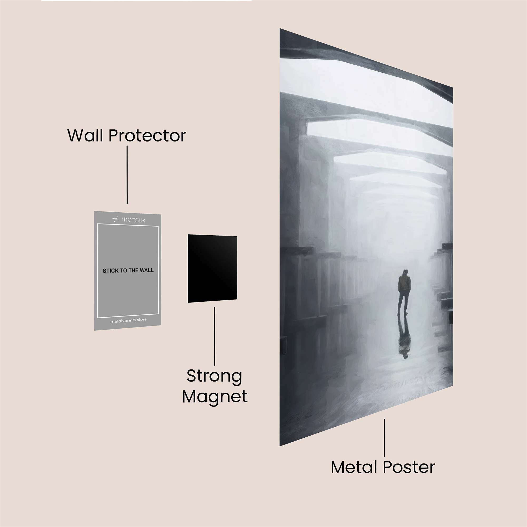 Foggy Solitude Safe Wall Magnetic / M