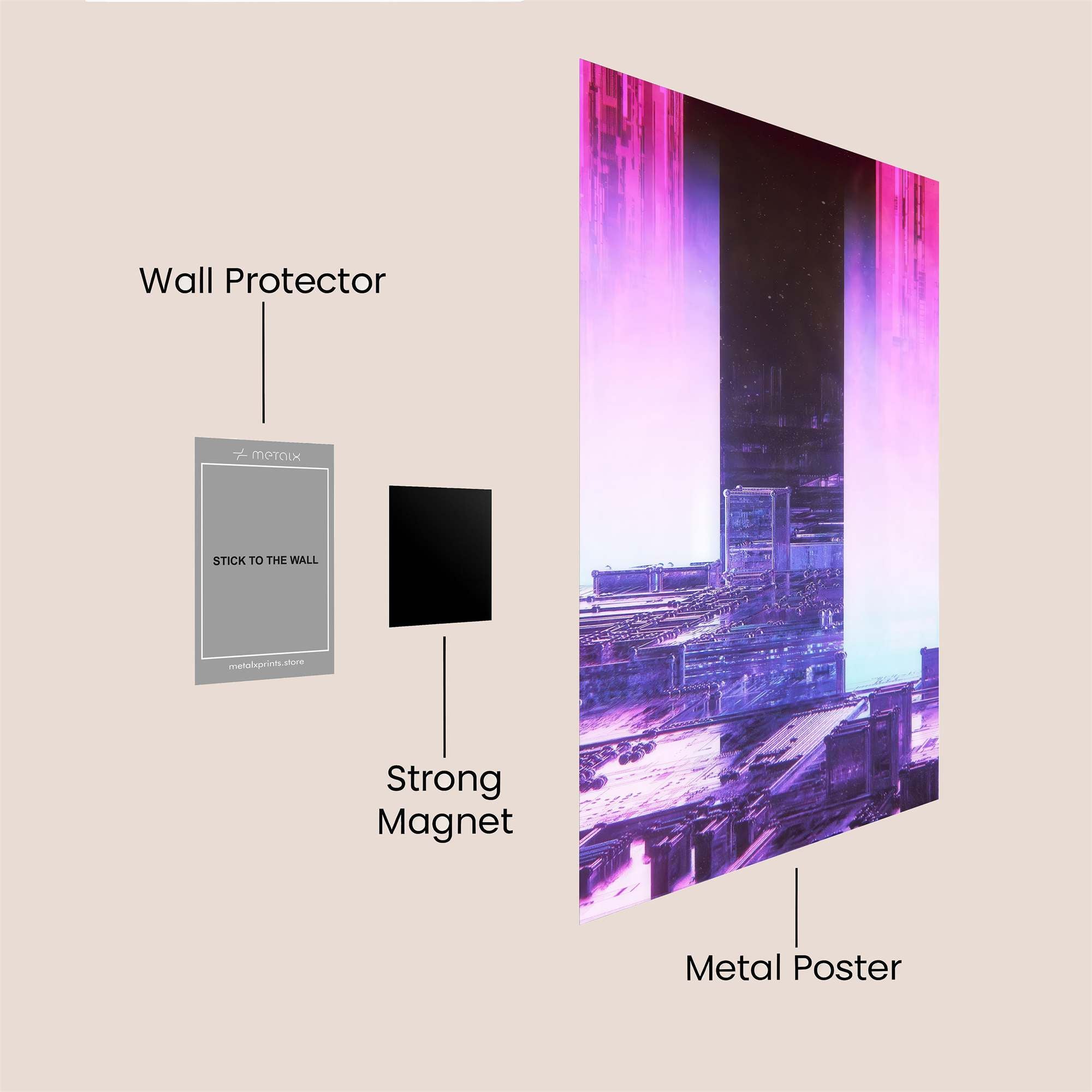 Neon Horizons Safe Wall Magnetic / M