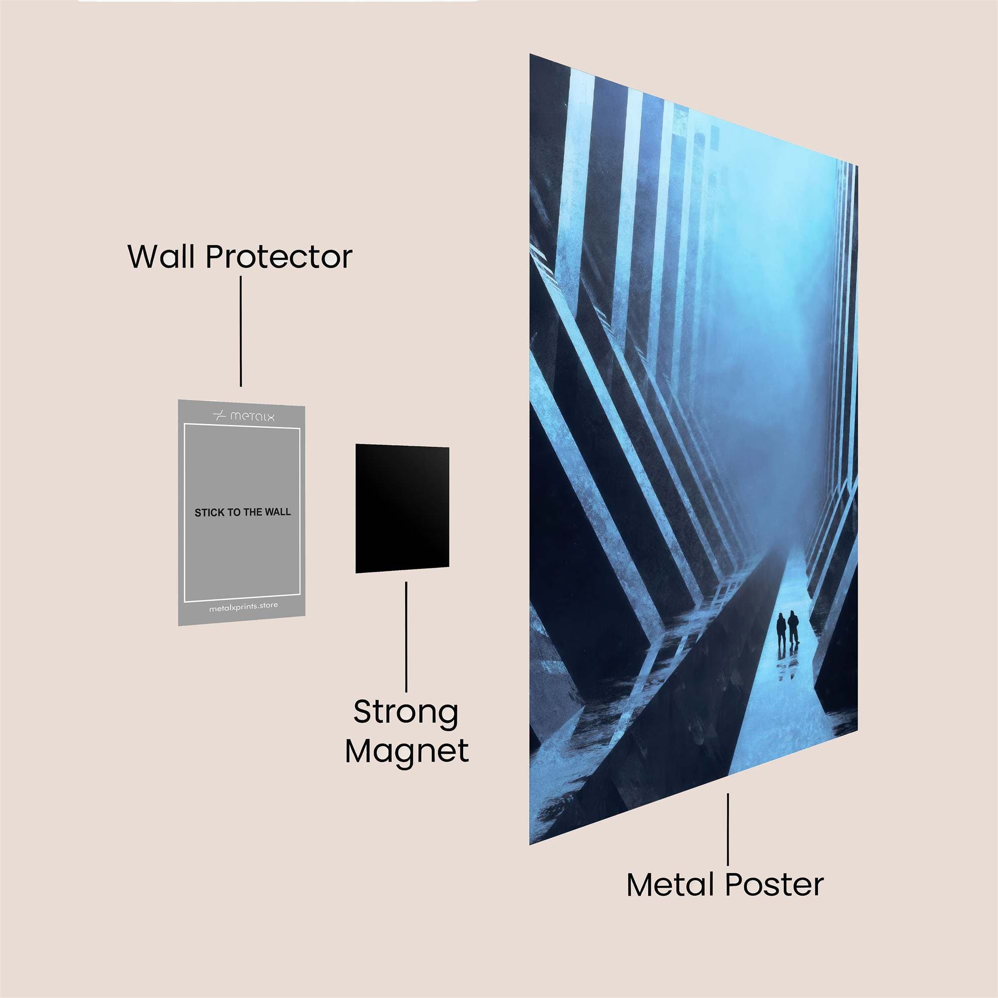 Futuristic Odyssey Safe Wall Magnetic / M