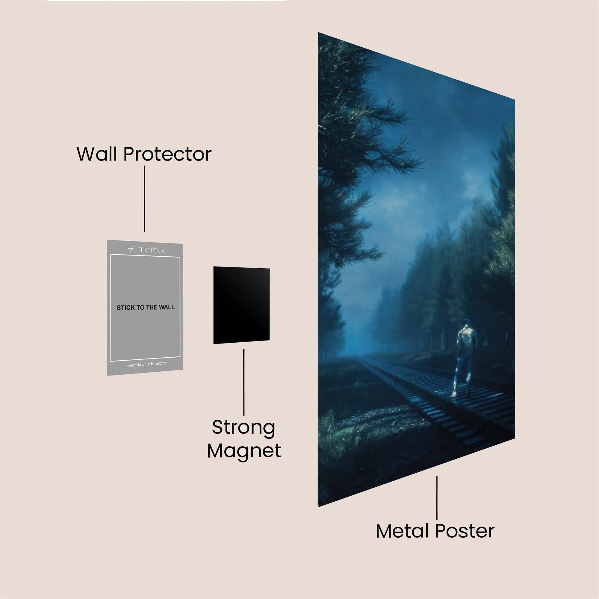 Solitary Pathway Safe Wall Magnetic / M