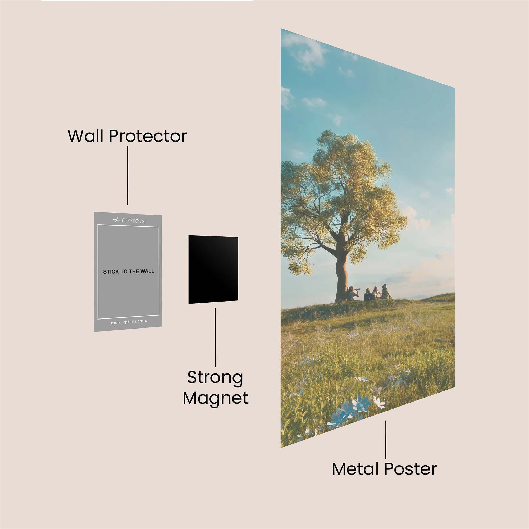 Serene Gathering Safe Wall Magnetic / M