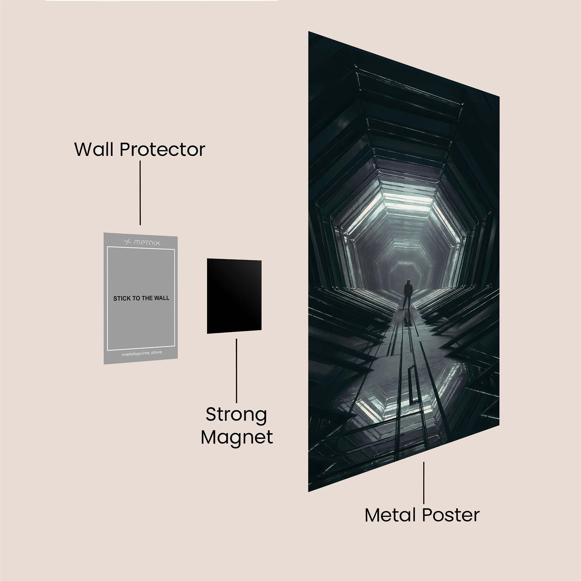 Hexagonal Pursuit Safe Wall Magnetic / M