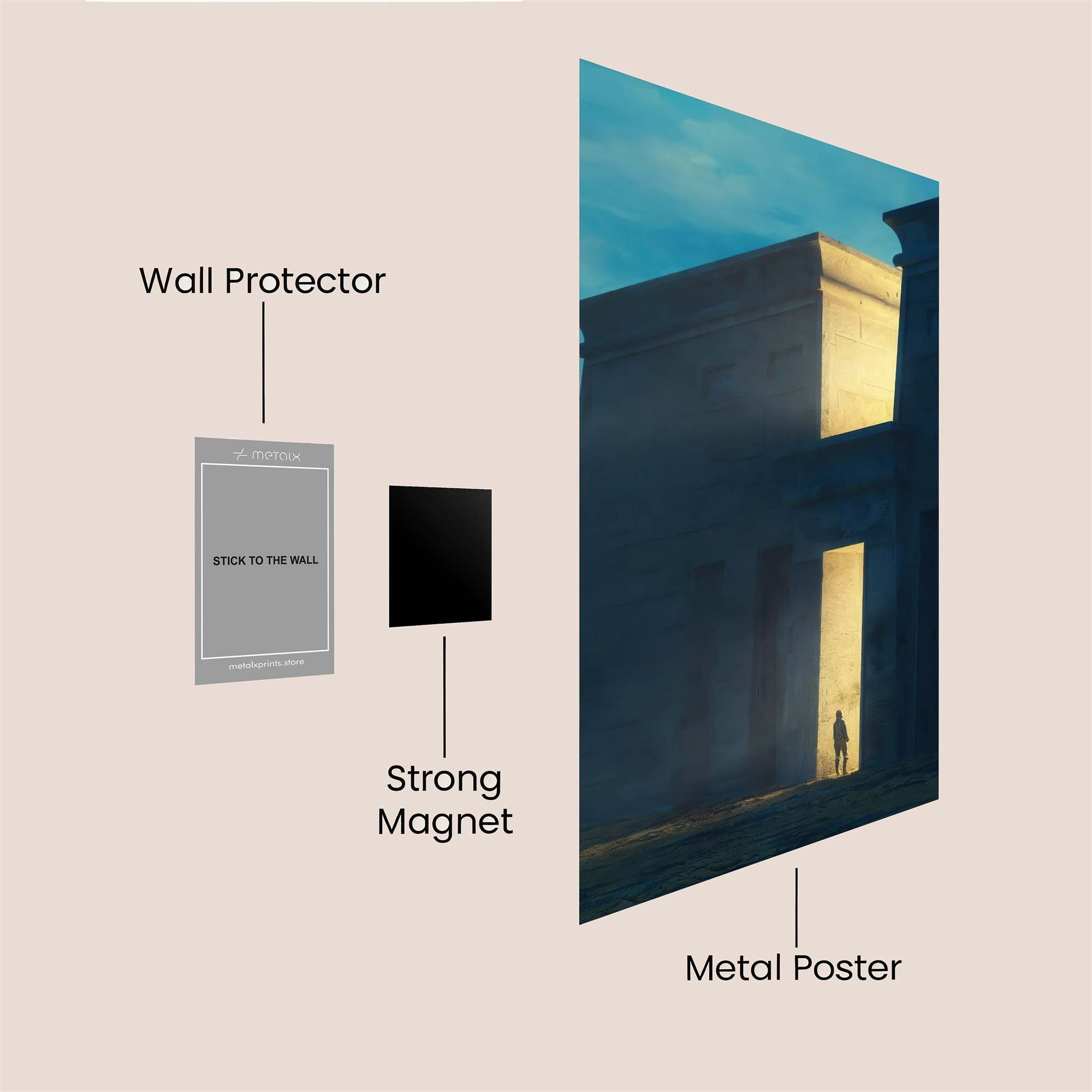 Temple Solitude Safe Wall Magnetic / M