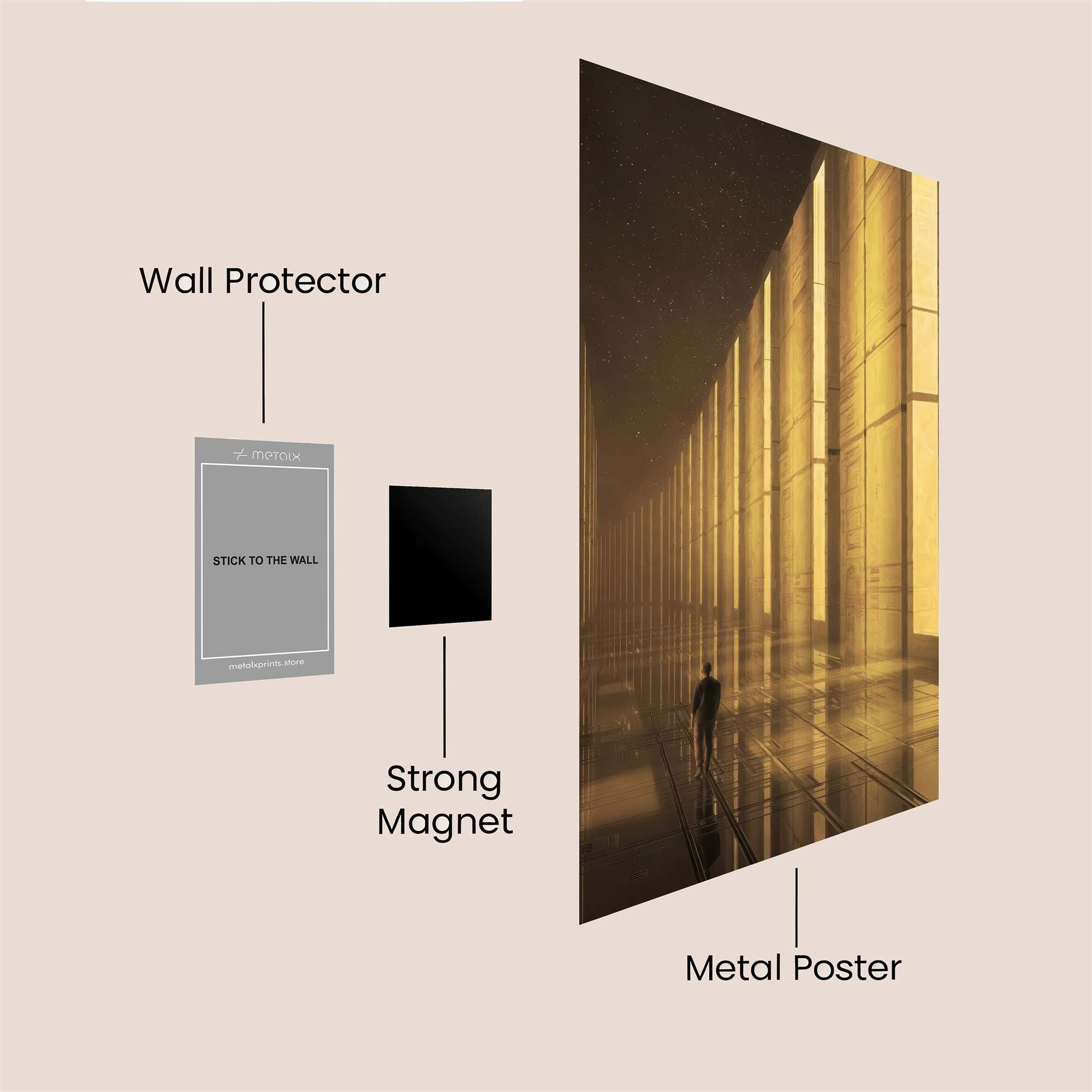 Golden Corridor Safe Wall Magnetic / M