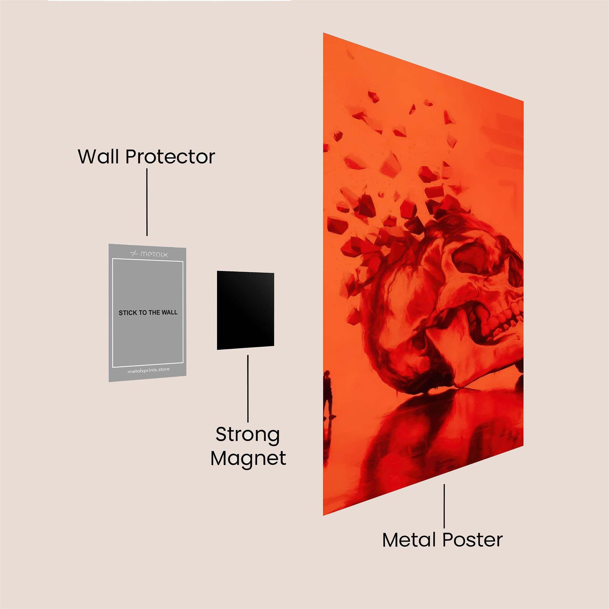 Skull Reverie Safe Wall Magnetic / M