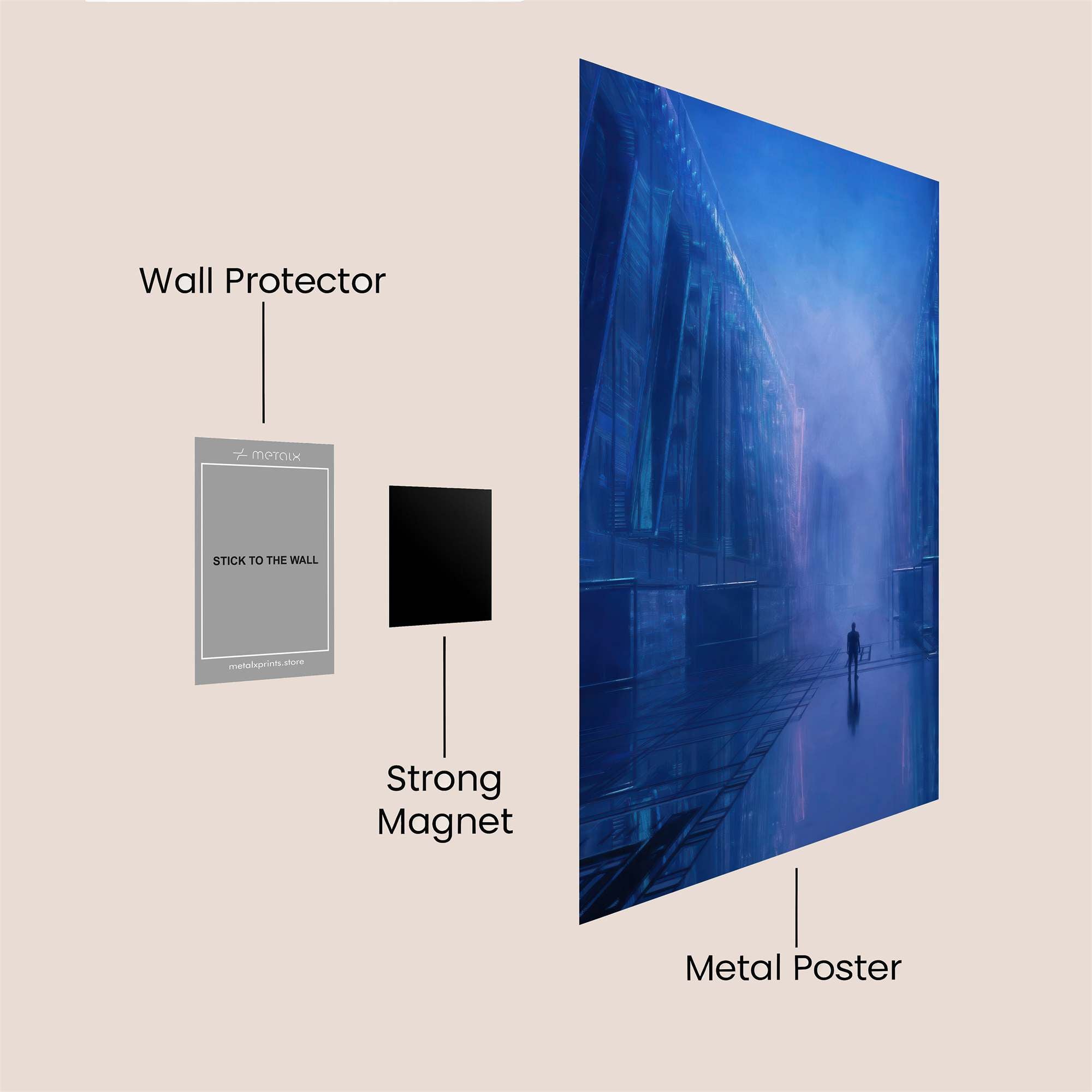 Silhouette Solitude Safe Wall Magnetic / M