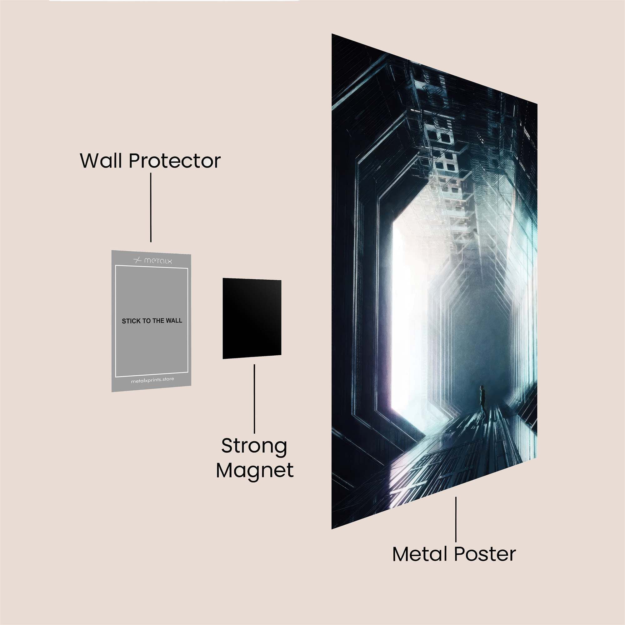 Futuristic Reverie Safe Wall Magnetic / M
