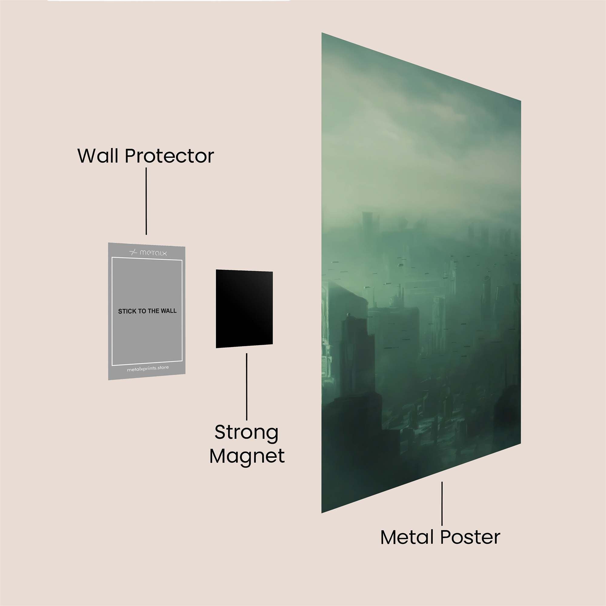 Futuristic Haze Safe Wall Magnetic / M