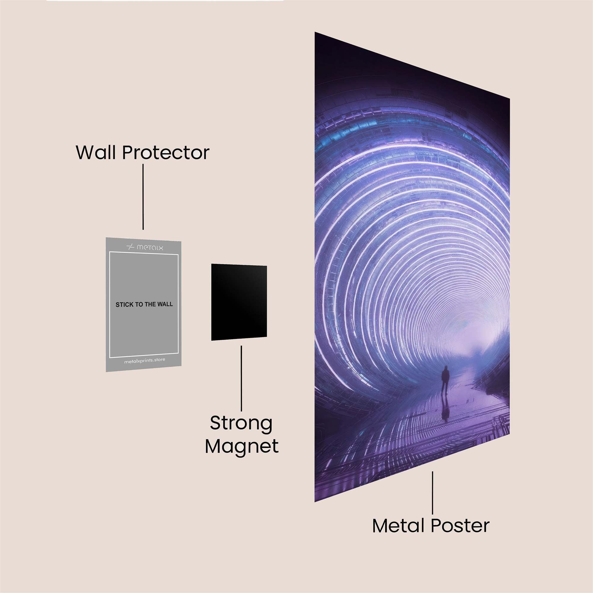 Violet Vortex Safe Wall Magnetic / M