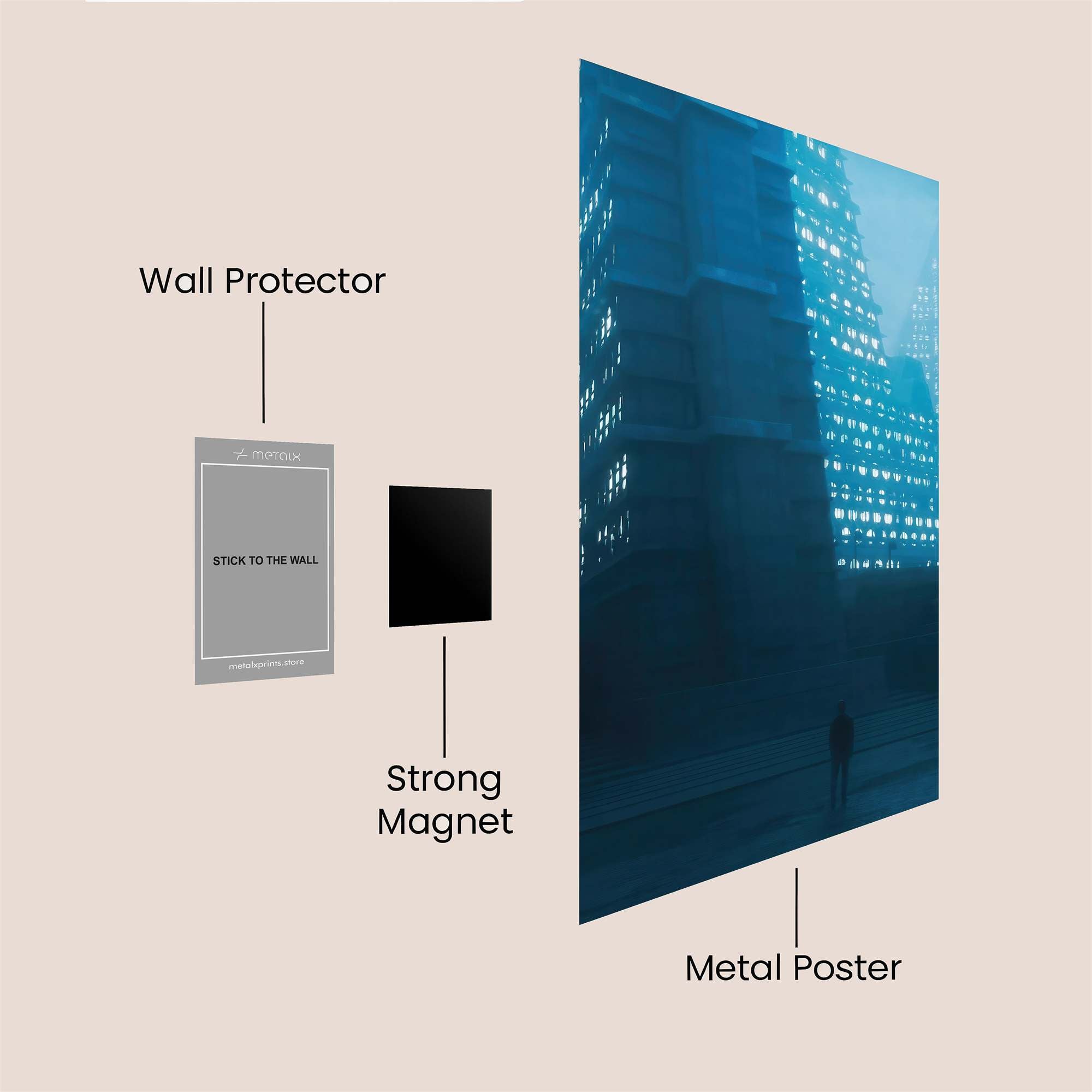 Neon Solitude Safe Wall Magnetic / M
