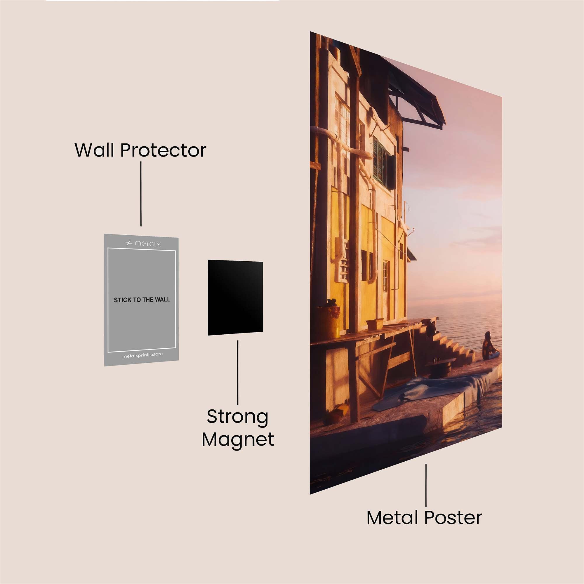 Seaside Serenity Safe Wall Magnetic / M