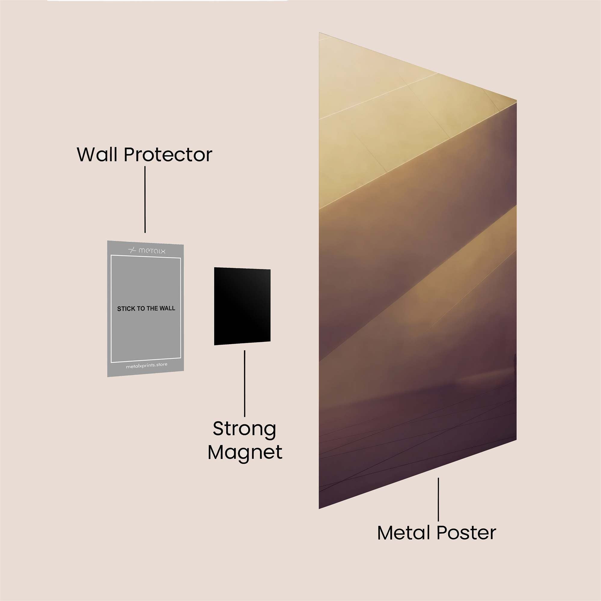Silent Geometry Safe Wall Magnetic / M