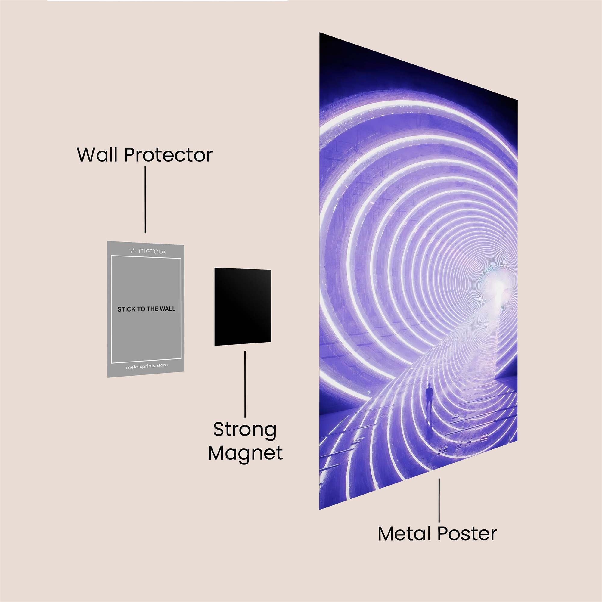 Neon Ascension Safe Wall Magnetic / M