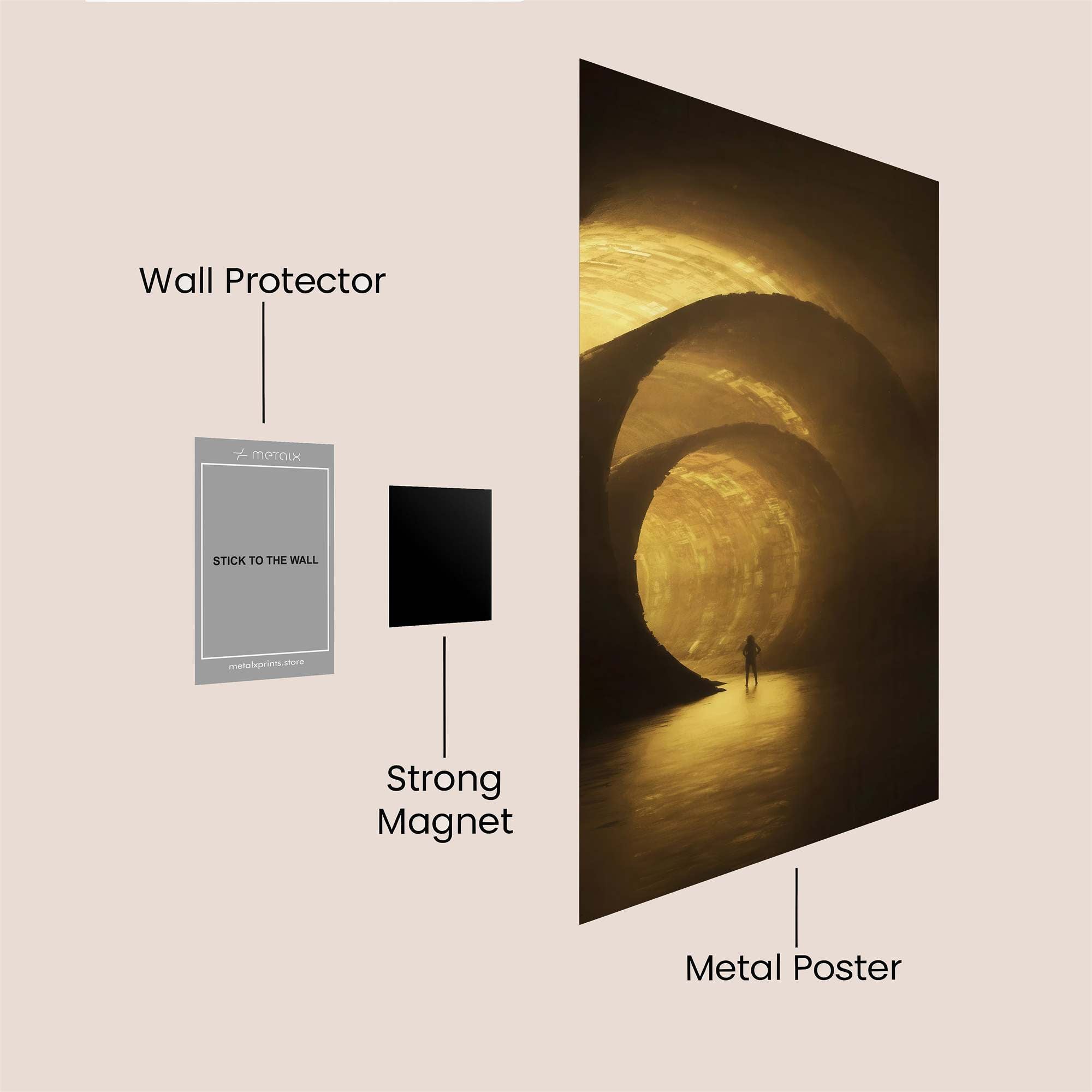 Golden Spiral Safe Wall Magnetic / M