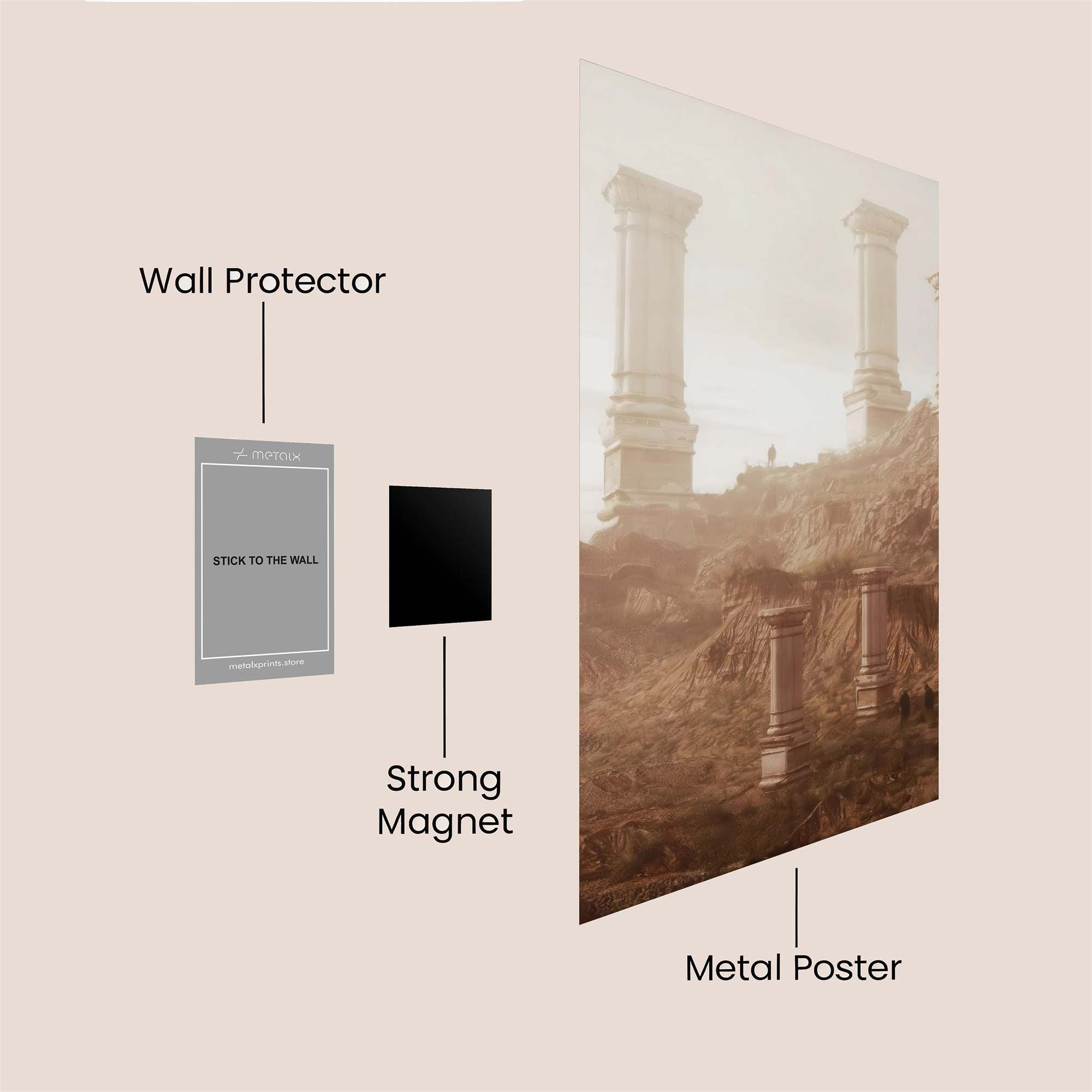 Ethereal Ruinscape Safe Wall Magnetic / M