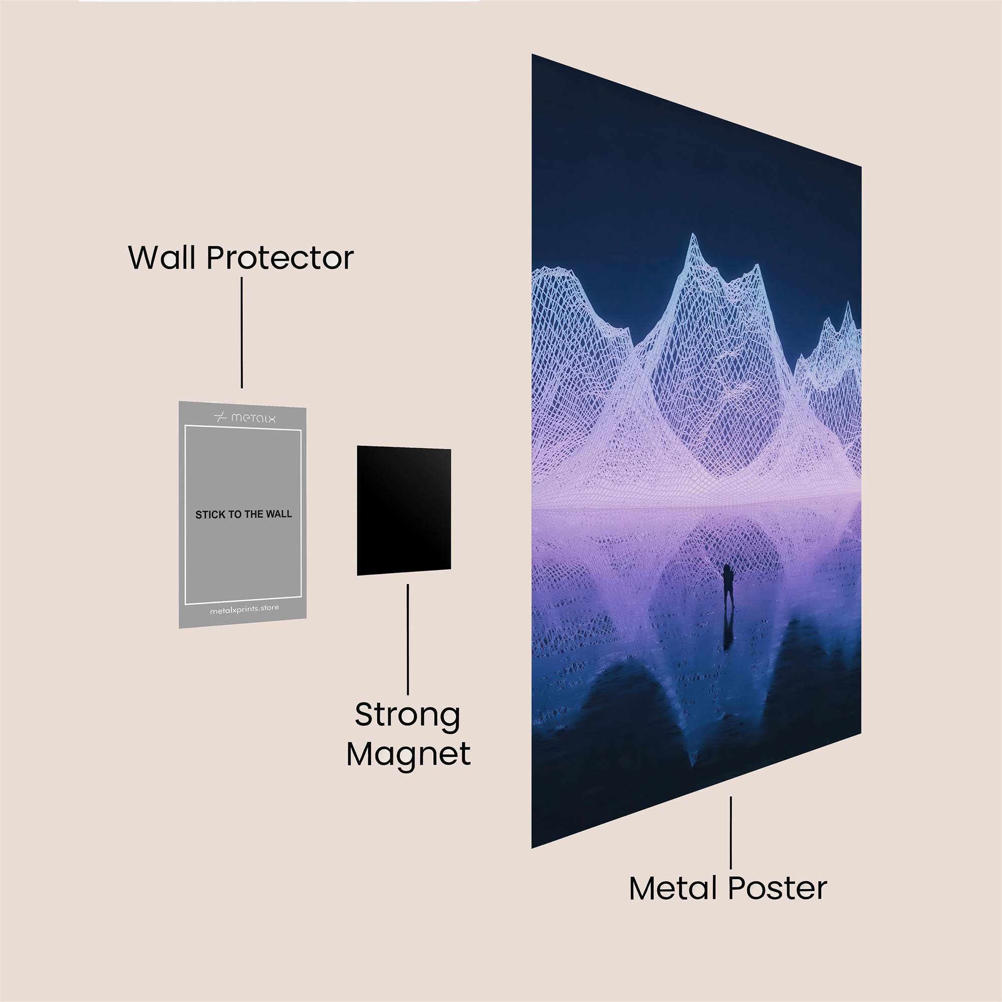 Neon Peaks Safe Wall Magnetic / M