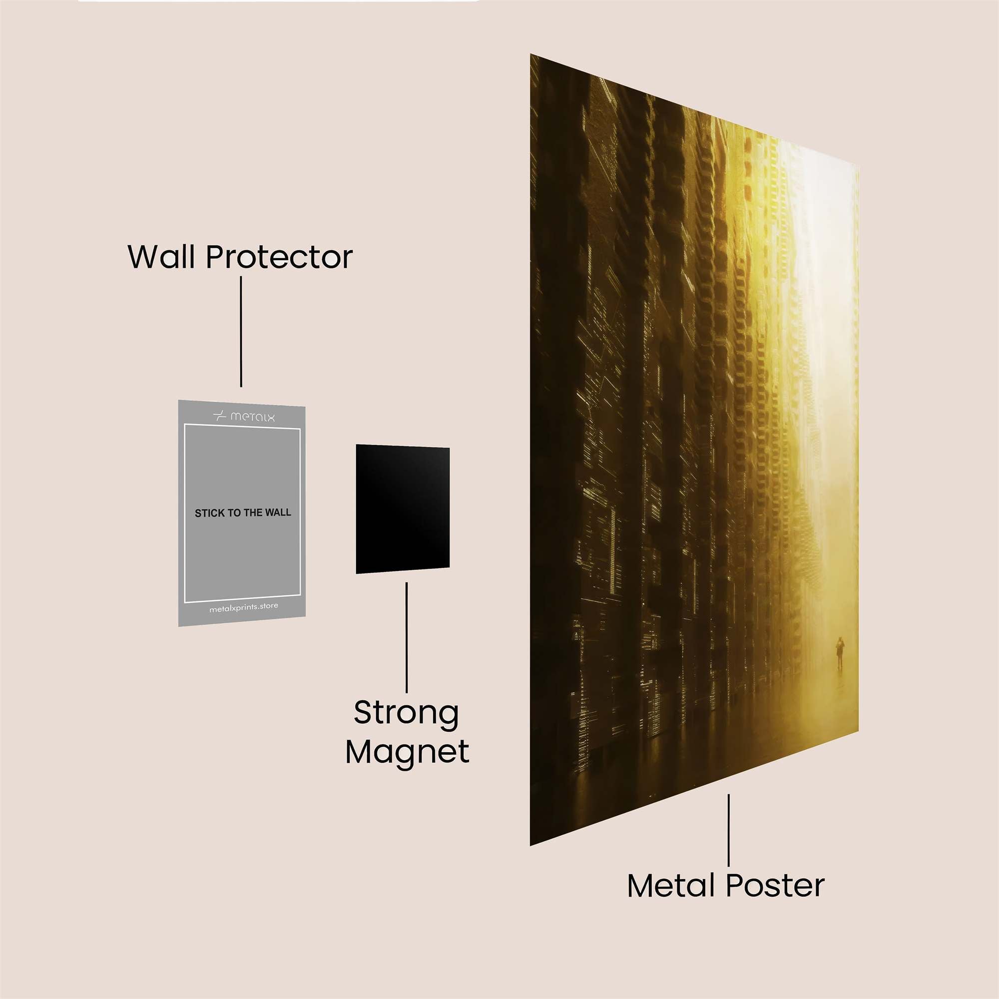 Golden Solitude Safe Wall Magnetic / M
