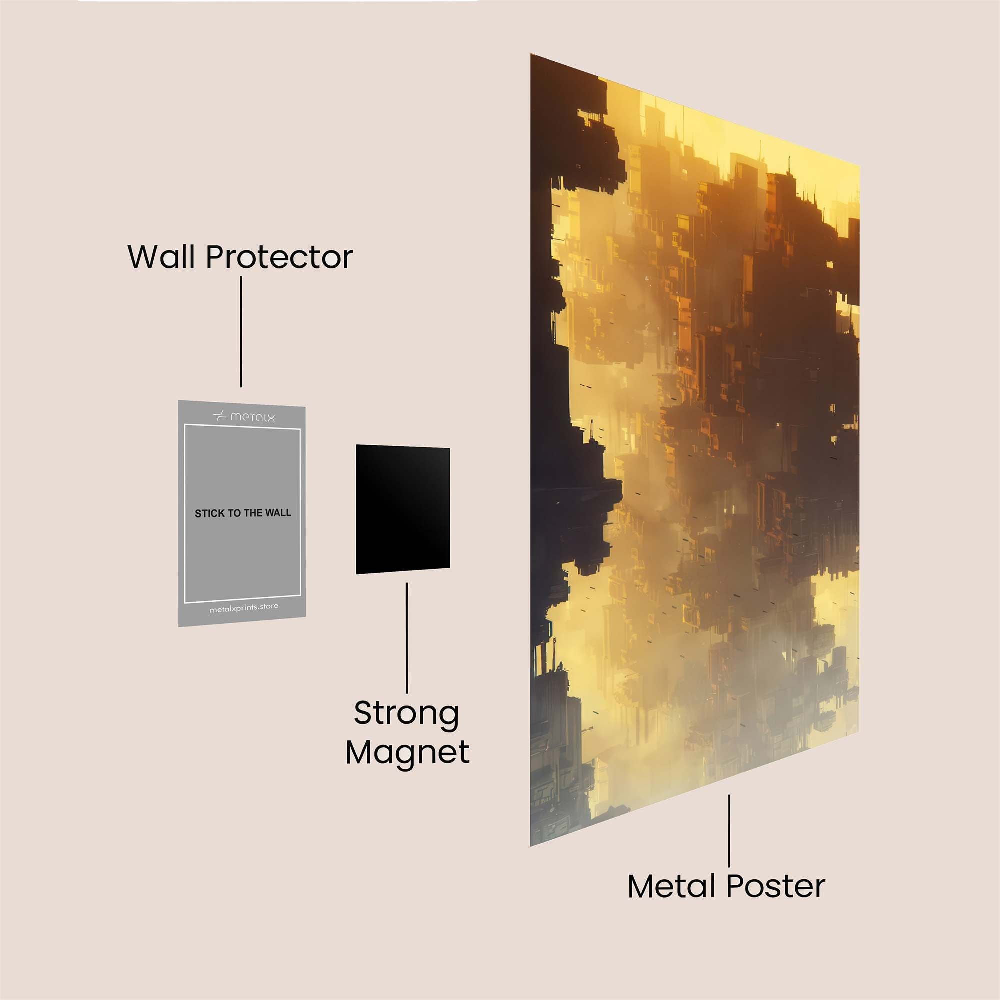 Abstract Tranquility Safe Wall Magnetic / M