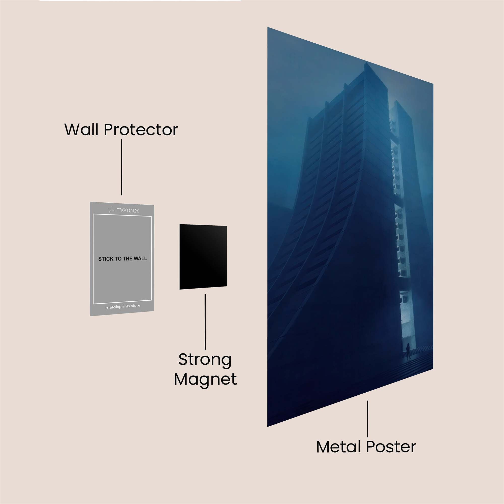 Foggy Monolith Safe Wall Magnetic / M