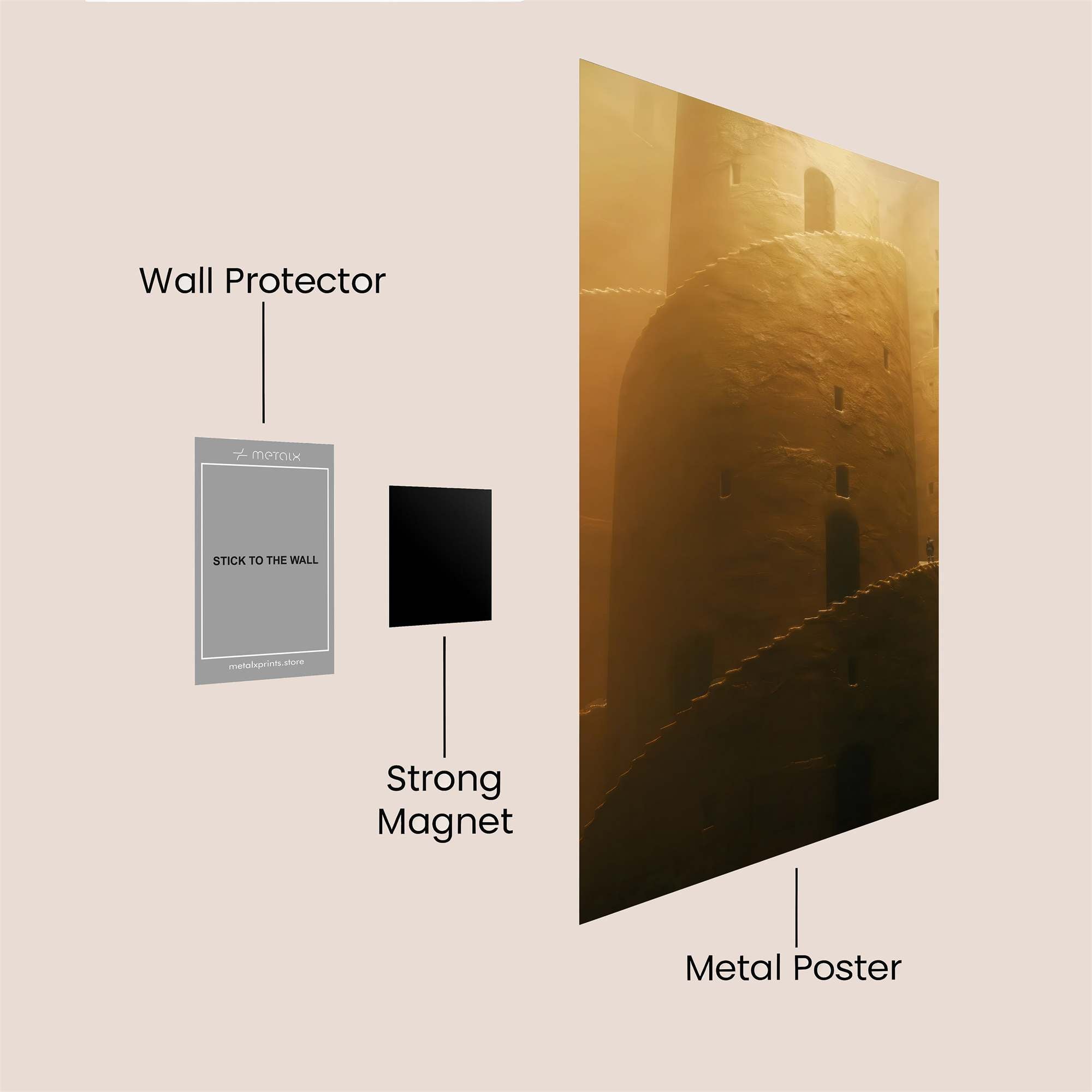 Spiral Ascent Safe Wall Magnetic / M